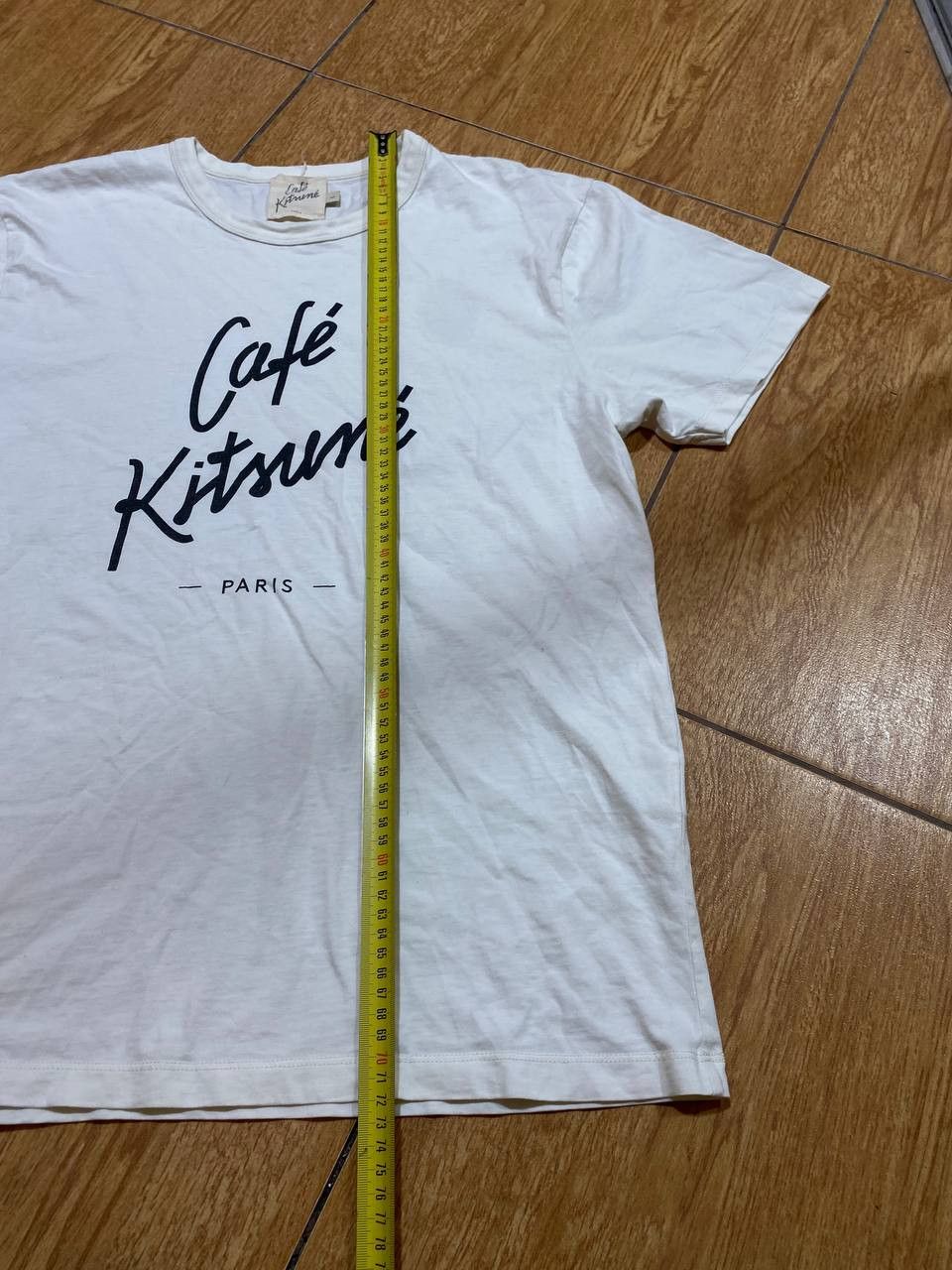 Maison Kitsune Maison Kitsune Cafe Paris Logo Tee Spell Out Cotton Top Size US L / EU 52-54 / 3 - 9 Thumbnail