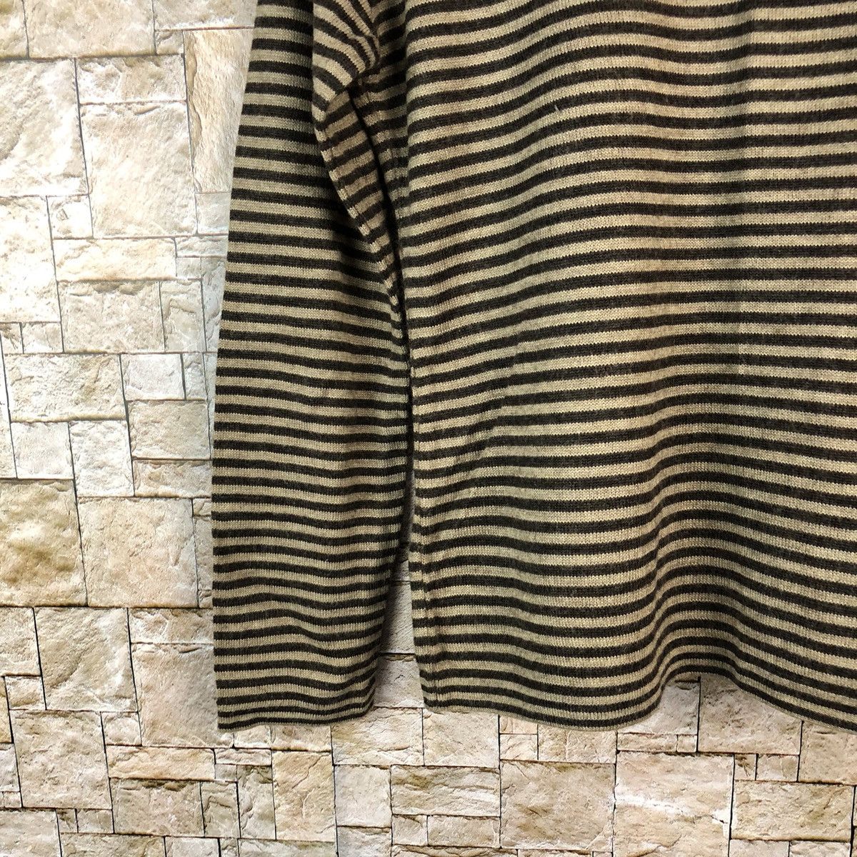 Homespun Knitwear × Japanese Brand × OVER THE STRiPES Gracious Brown Stripe Knitwear #A1194 Size M / US 6-8 / IT 42-44 - 7 Thumbnail