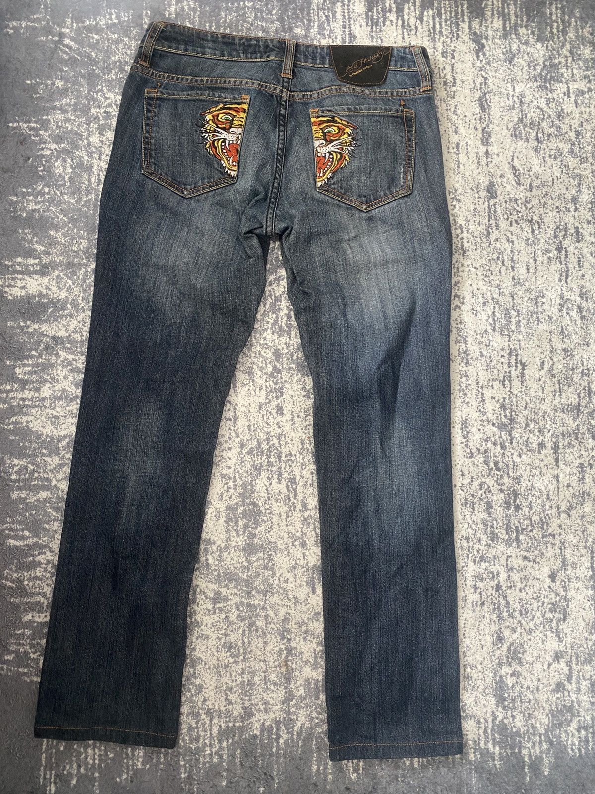 Ed Hardy Vintage ed hardy drip women denim tiger on pockets Size 29" - 3 Thumbnail
