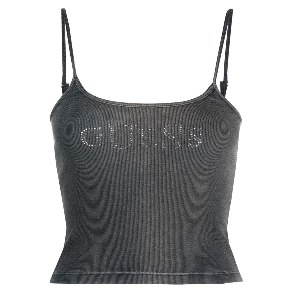 Guess GUESS grey tank top rhinestone logo Size XS / US 0-2 / IT 36-38 - 2 Thumbnail