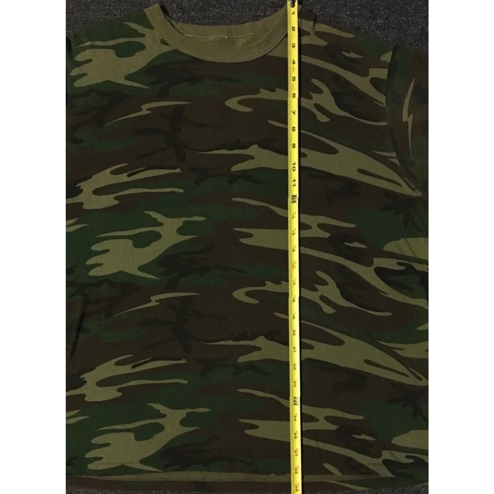 Vintage Vtg 80s Camo Shirt XL USA Faded Army Military Grunge Punk Biker Skate PFU PE 90s Size US XL / EU 56 / 4 - 4 Thumbnail