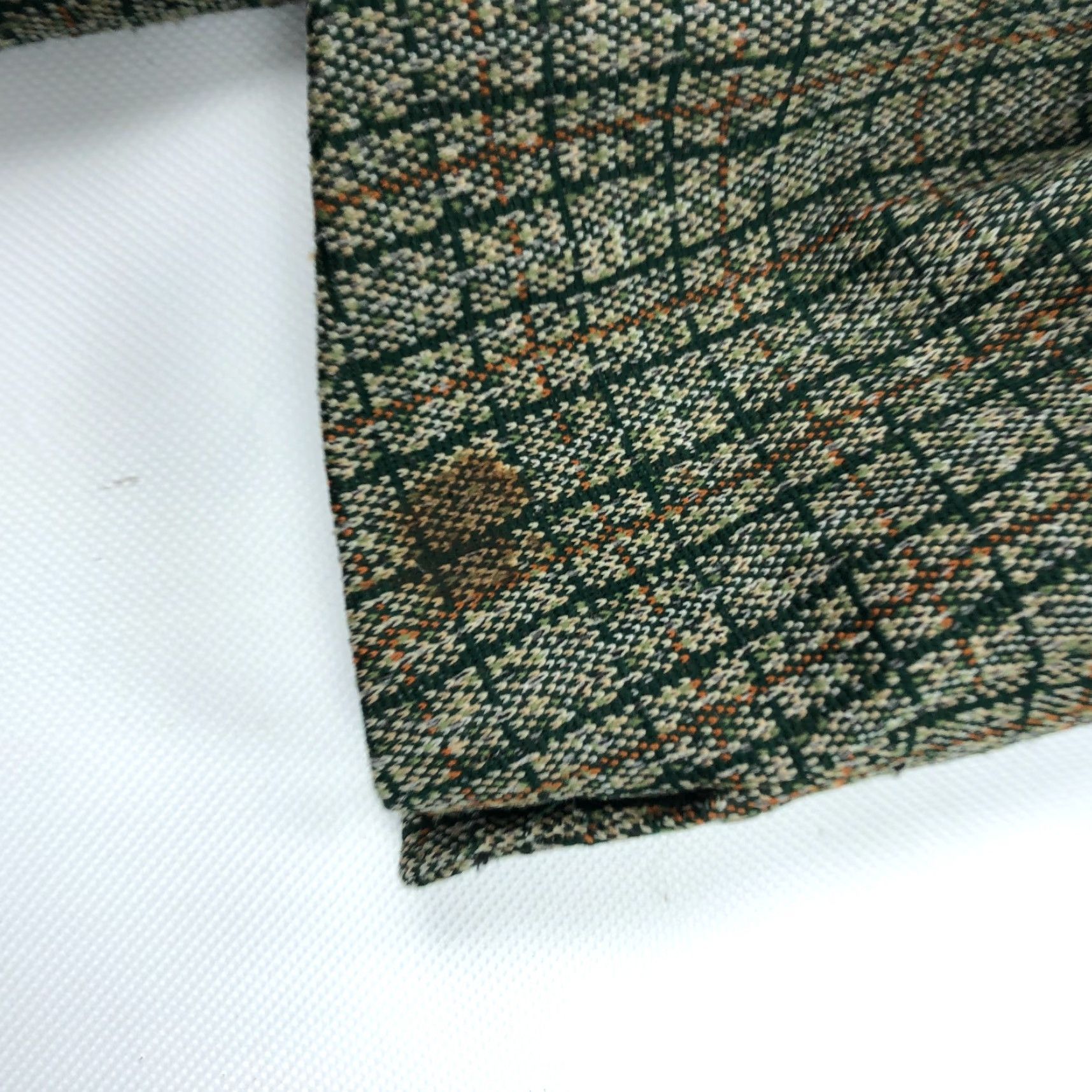 JCPenney JC Penney 42R Green Plaid Tweed Mens Blazer Sport Coat Jacket 70s Size 42R - 7 Thumbnail