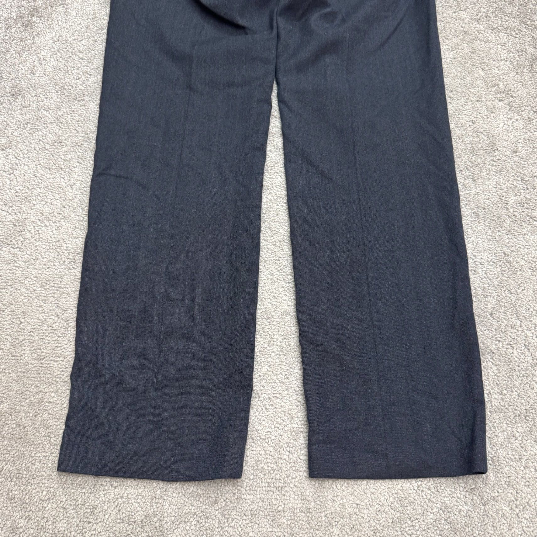 Banana Republic Banana Republic Slim Dress Pants Men 33x32 Blue Flat Front Straight Dress Pants Size US 33 - 6 Thumbnail