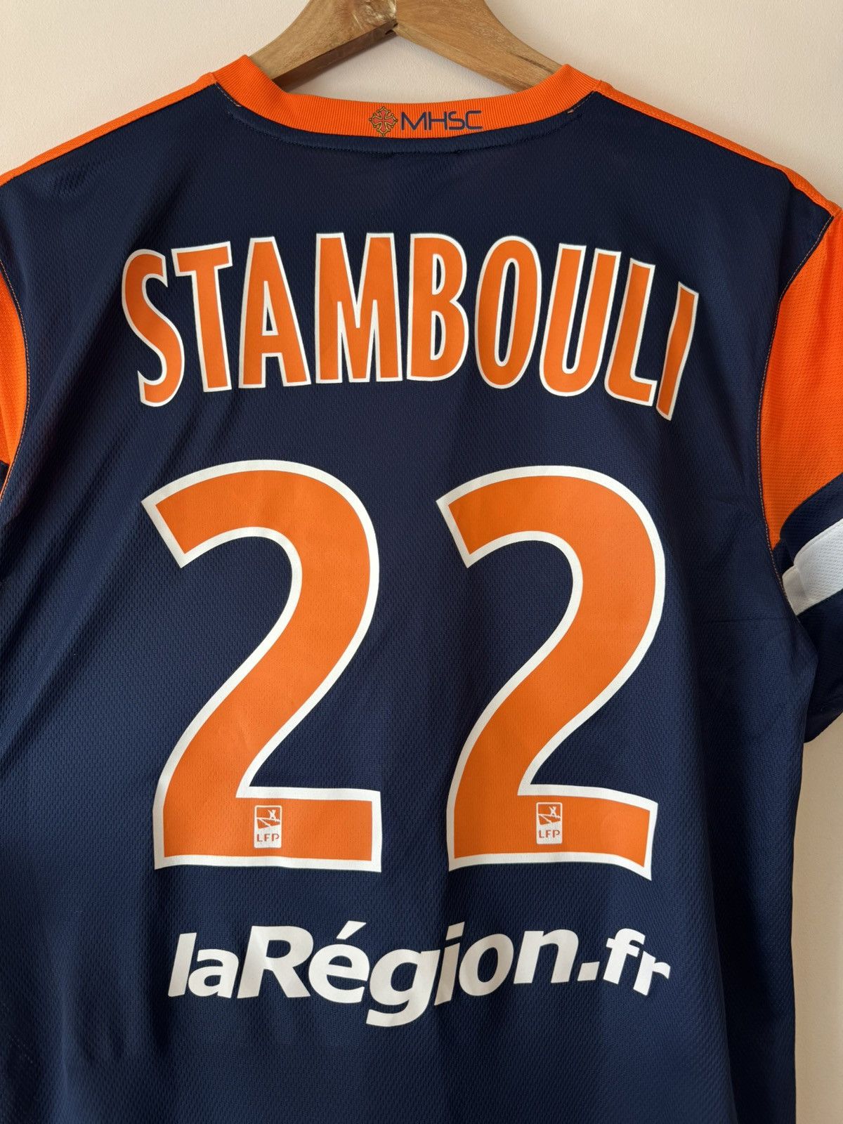 Nike Stambouli #22 Montpellier 2013-2014 Home Soccer Jersey Shirt Size US M / EU 48-50 / 2 - 8 Thumbnail