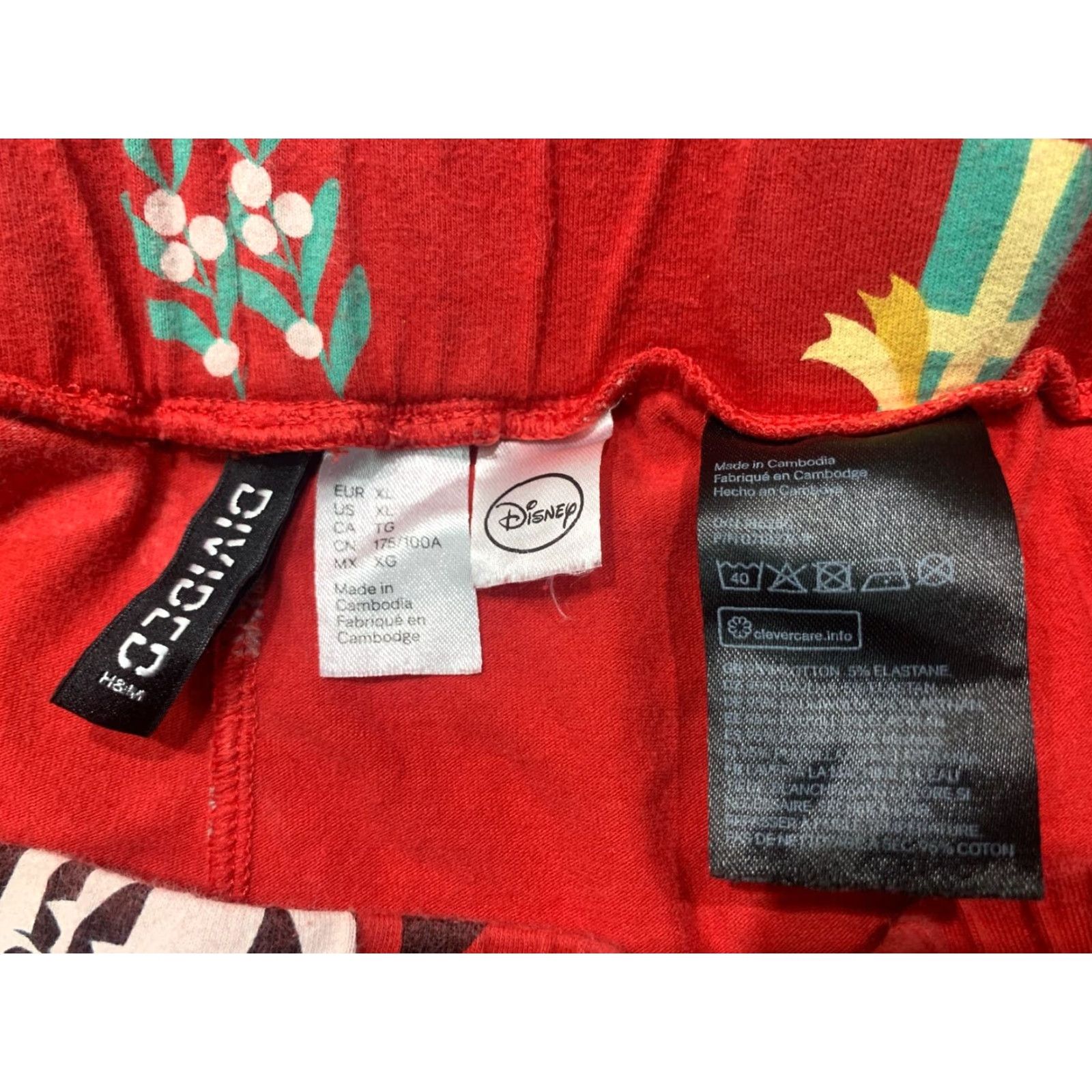 Disney VINTAGE Disney Women's XL Mickey & Minnie Mouse Christmas Pajama Set Fleece Red Holiday Size ONE SIZE - 7 Thumbnail