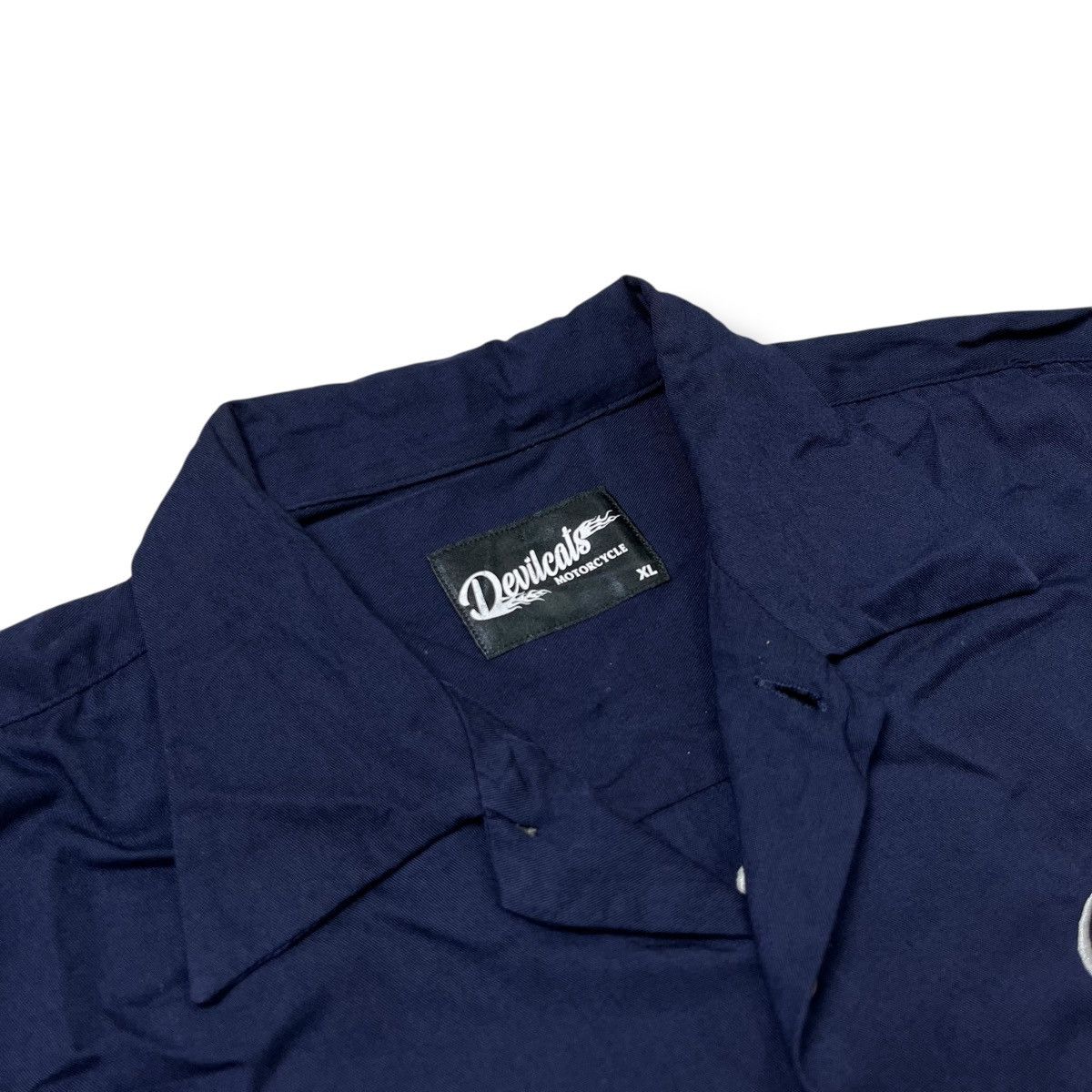 Indian Motorcycle Devilcats motorcycle bowling shirt rayon Size US XL / EU 56 / 4 - 7 Thumbnail