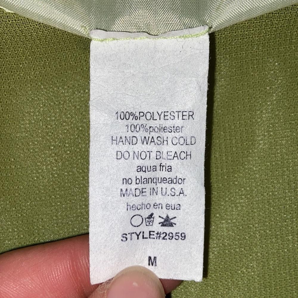 Designer Vintage Lime Layered Blouse Size Medium Size M / US 6-8 / IT 42-44 - 5 Thumbnail