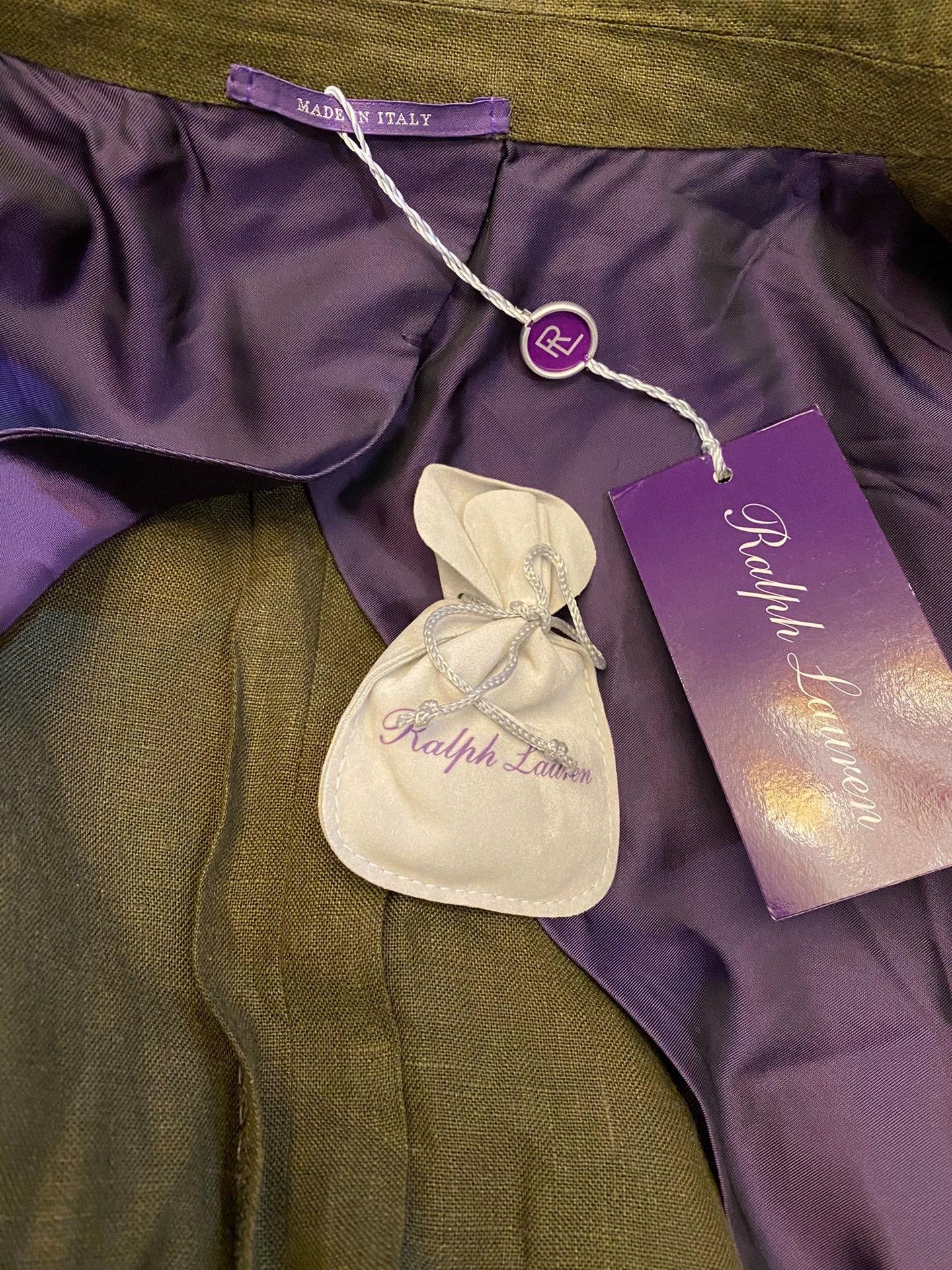 Ralph Lauren RL Purple Label Kent Italian Linen Dress Jacket 44 Size 44R - 8 Thumbnail
