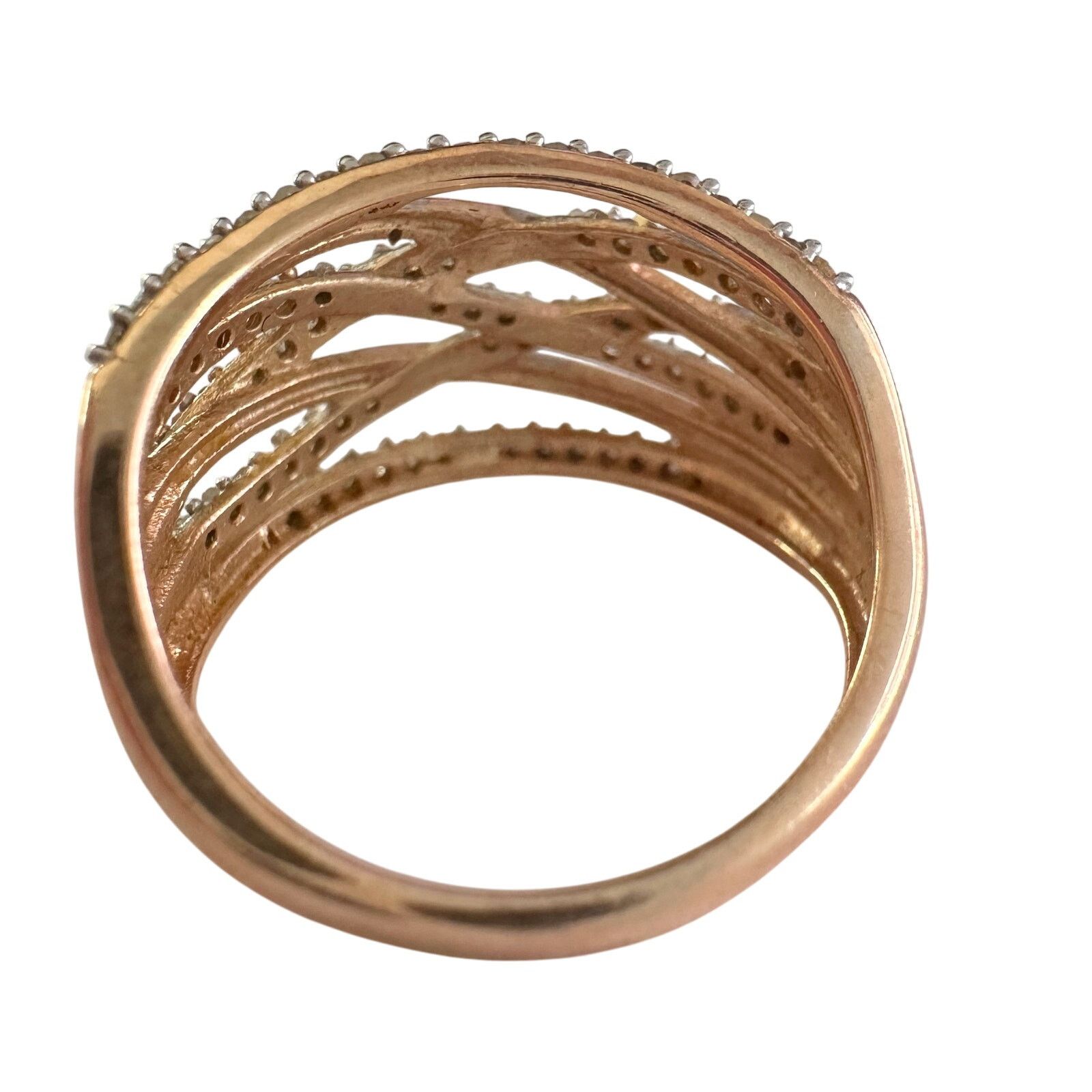 Other 1/2 Carat Natural Diamond Braided Woven Paths Ring Size 7 Size ONE SIZE - 9 Thumbnail