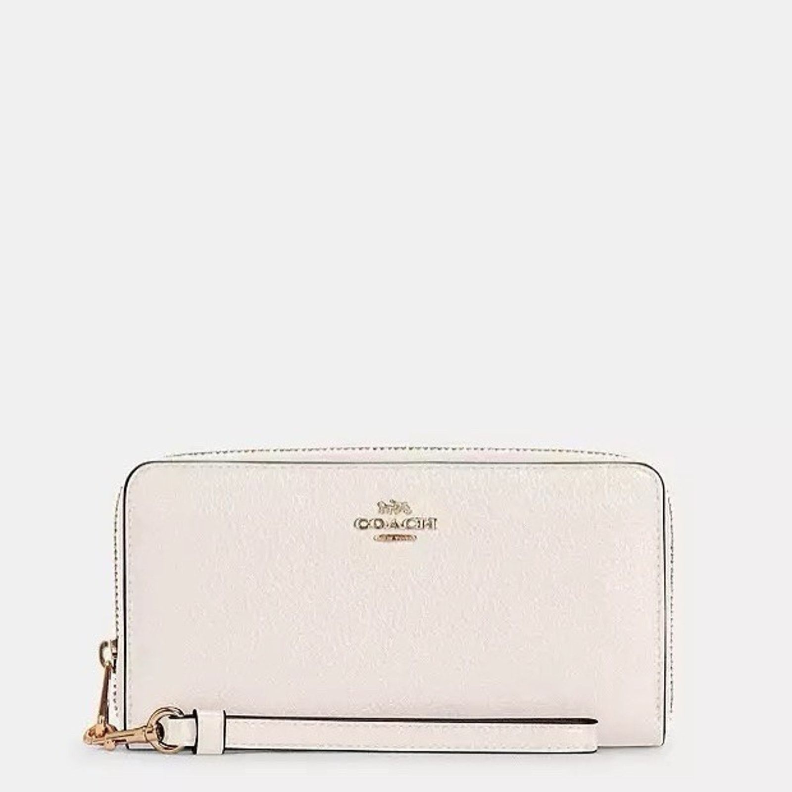 Coach NWT Coach Long Zip Around Wallet Leather C4451, Gold/Chalk Size ONE SIZE - 5 Thumbnail