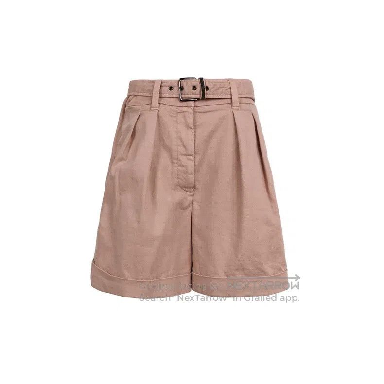 Brunello Cucinelli Brunello Cucinelli Cotton solid-colored belted shorts Size 27" / US 4 / IT 40 - 1 Thumbnail