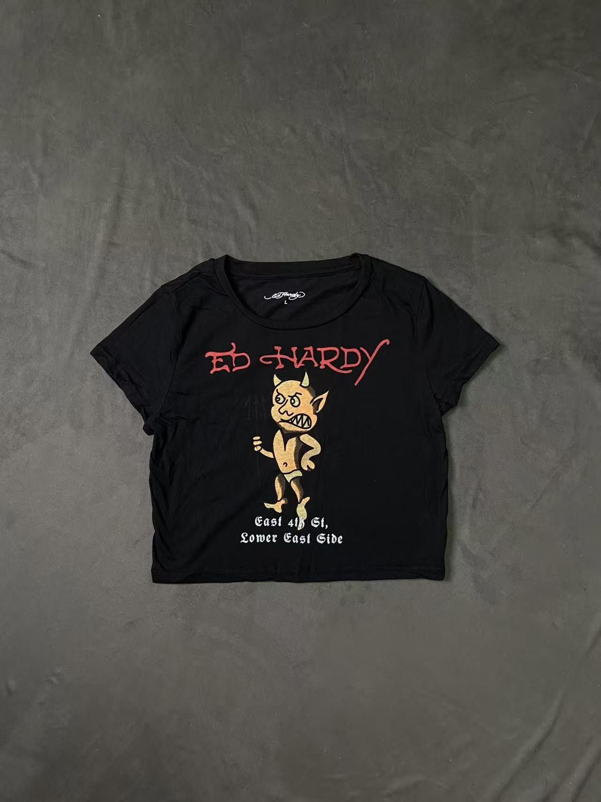 Ed Hardy Deadstock Ed Hardy Black Devil Baby T-Shirt Large Size L / US 10 / IT 46 - 1 Thumbnail