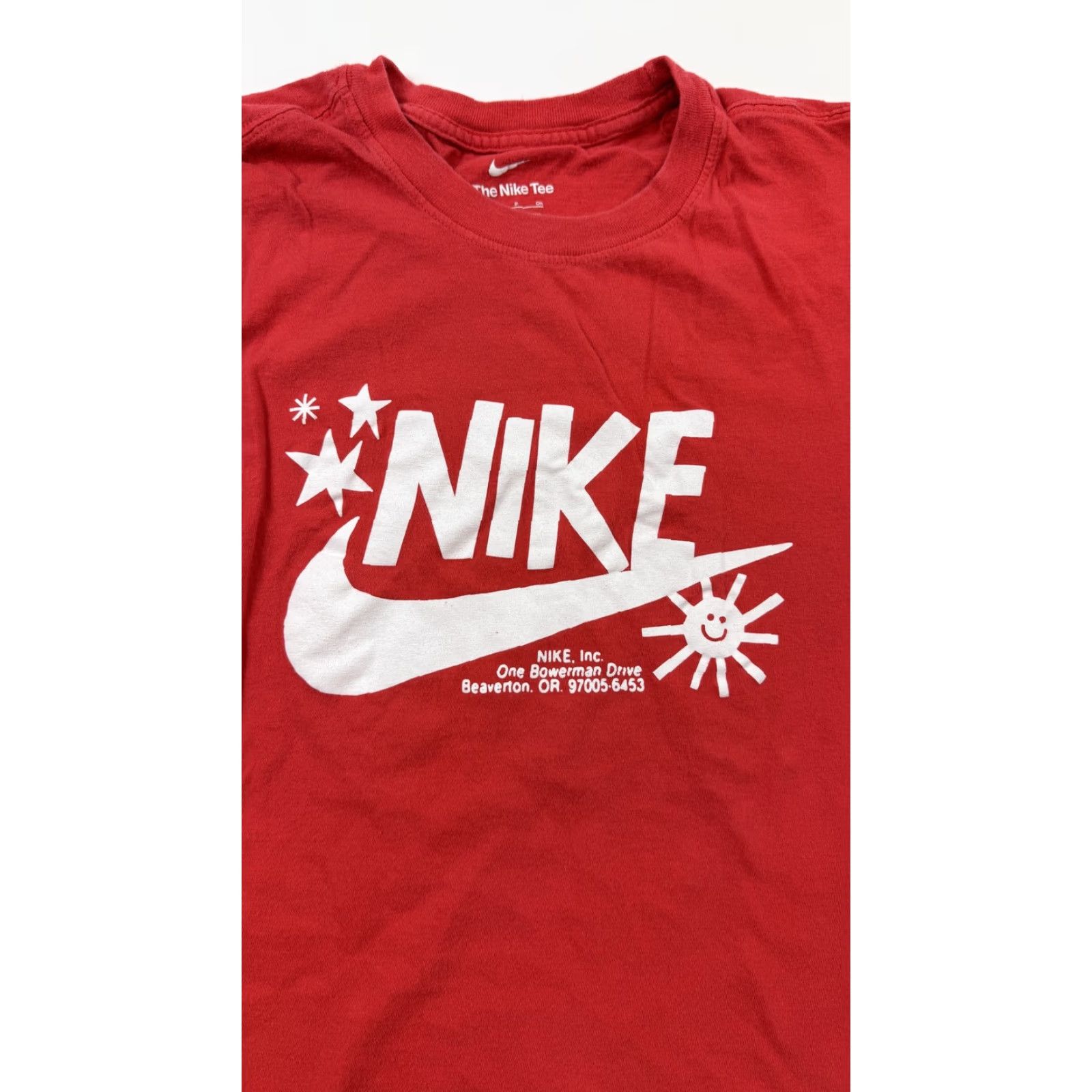 Nike VINTAGE Nike Shirt Mens Small Red Graphic Swoosh Logo Smiley Face Streetwear Tee Size US S / EU 44-46 / 1 - 2 Thumbnail