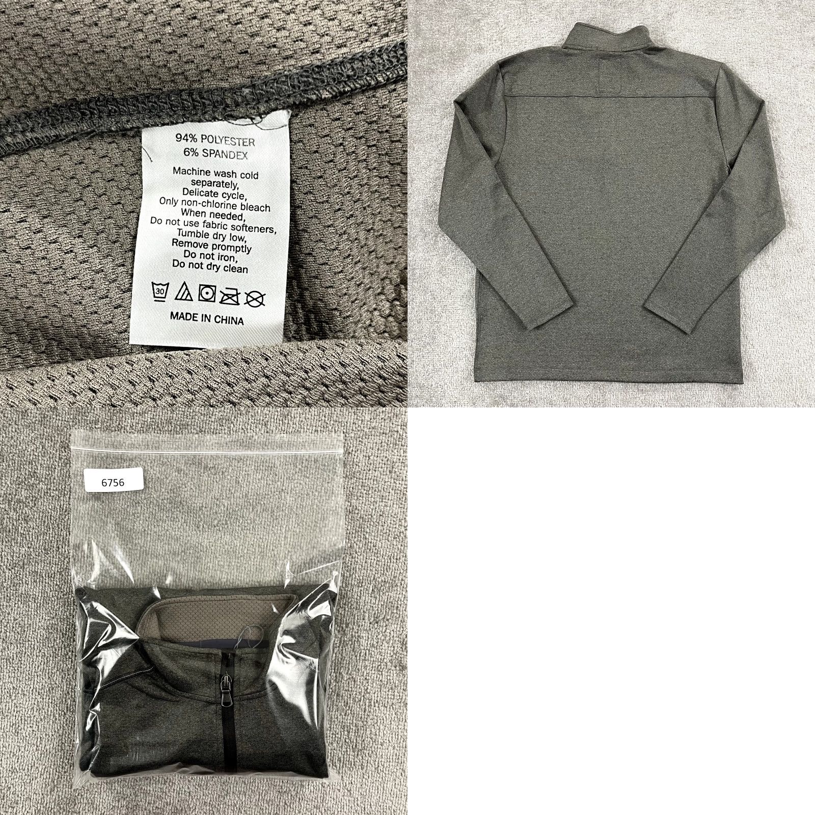 Vintage BUKI Collection Pullover Mens Medium Charcoal Gray Destination 1/4 Zip L/S NEW Size US M / EU 48-50 / 2 - 8 Thumbnail