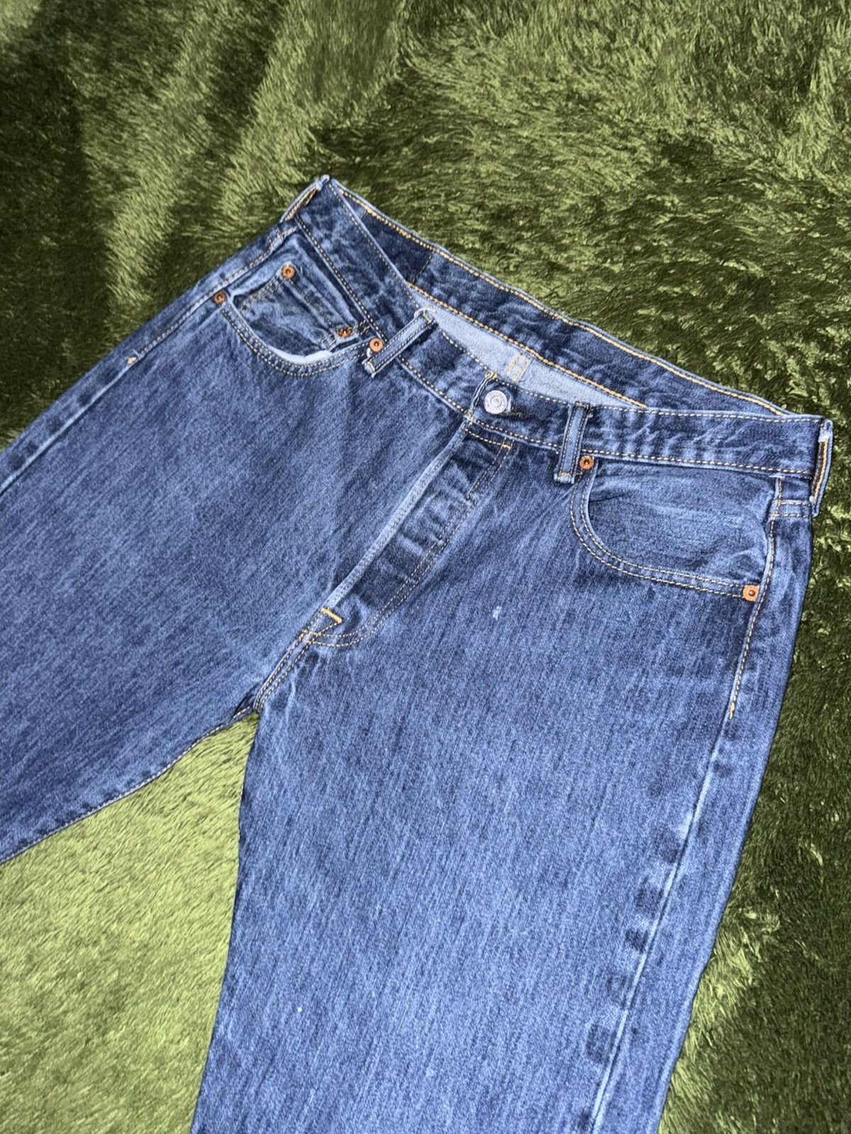 Levi's [W34/L32] Levi’s 501 Painted Washed Denim Pants Mid Indigo Size US 34 / EU 50 - 2 Thumbnail