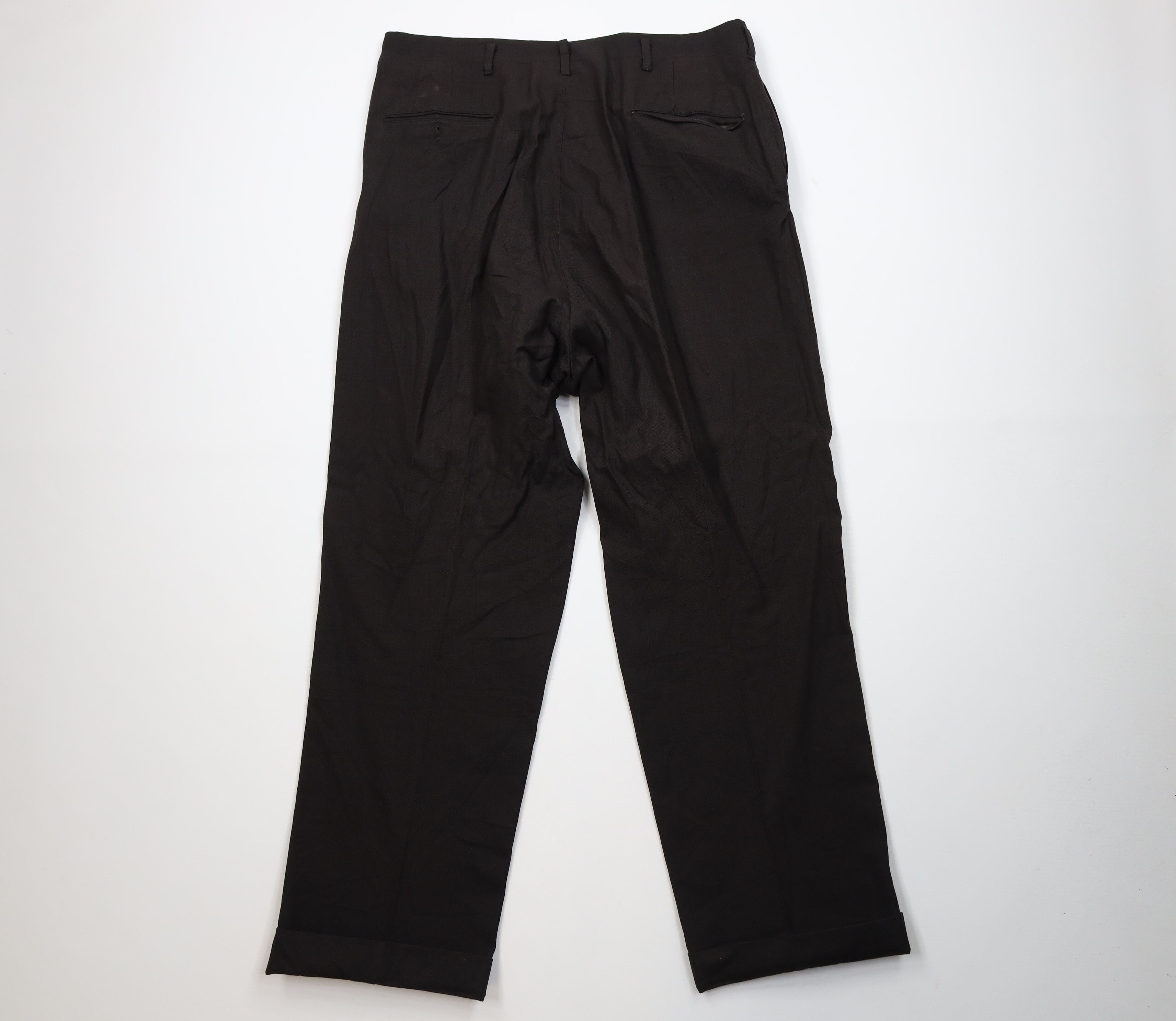 Vintage Vintage 50s Rockabilly Heavy Wool Loomed Gabardine Pants USA Size US 36 / EU 52 - 11 Thumbnail