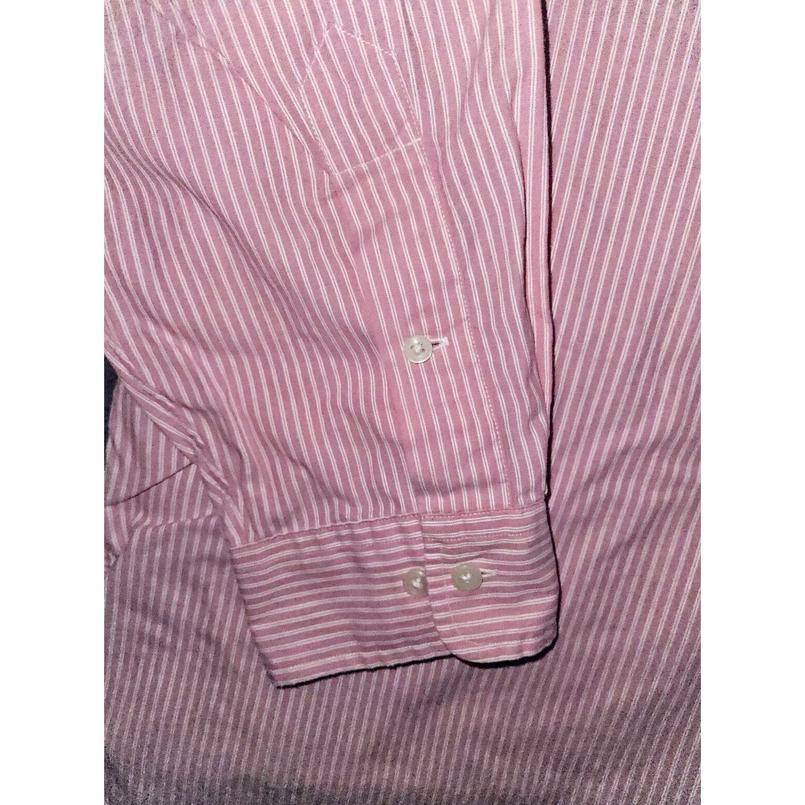 Ralph Lauren VINTAGE Ralph Lauren Yarmouth Button-Down Shirt Men 36/37 Pink Striped Regular Size Embroidered Long Sleeve Button-Up Shirt Mens Size US M / EU 48-50 / 2 - 6 Thumbnail