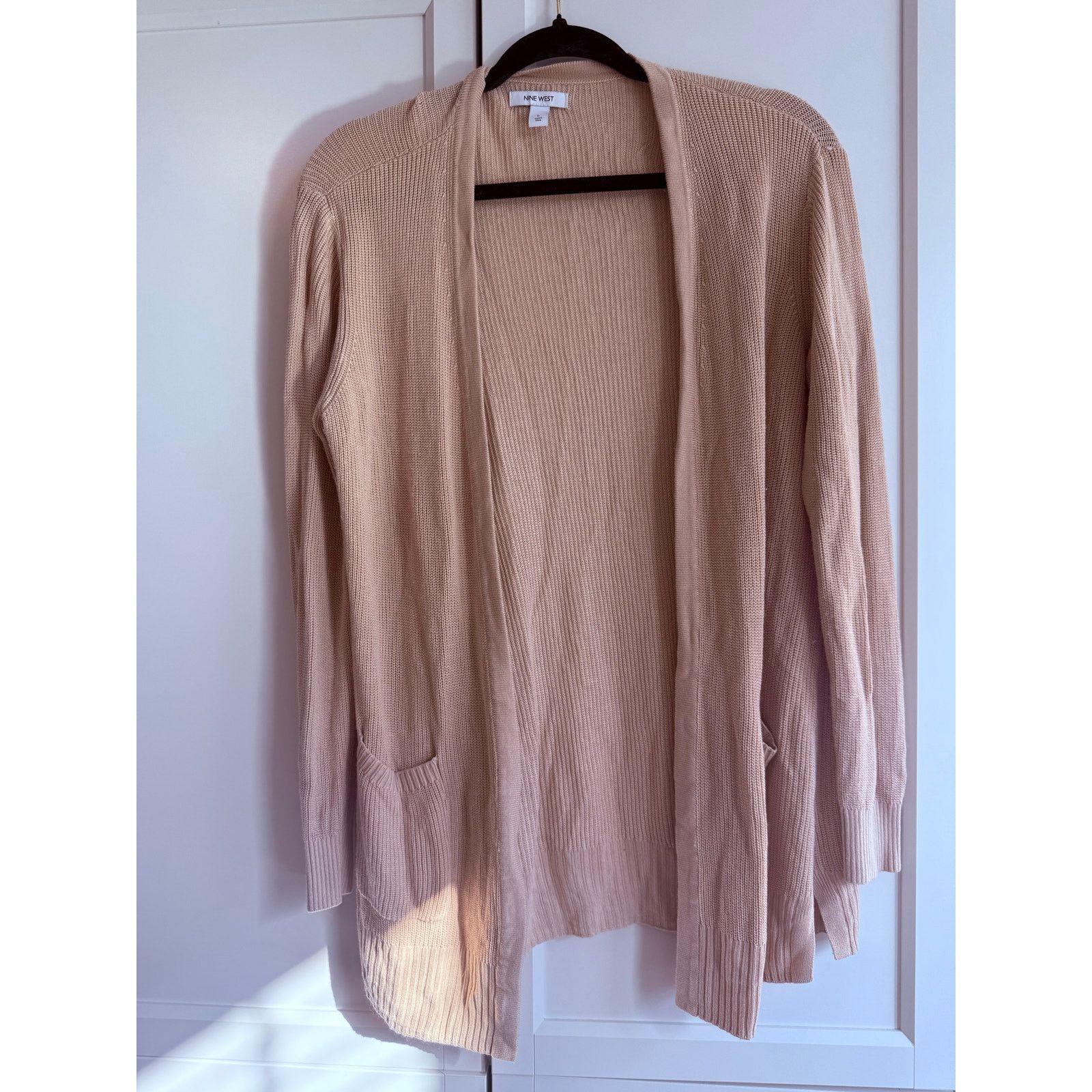 Nine West Nine West Tan Open Front Knit Cardigan Women L - A003 Size L / US 10 / IT 46 - 3 Thumbnail
