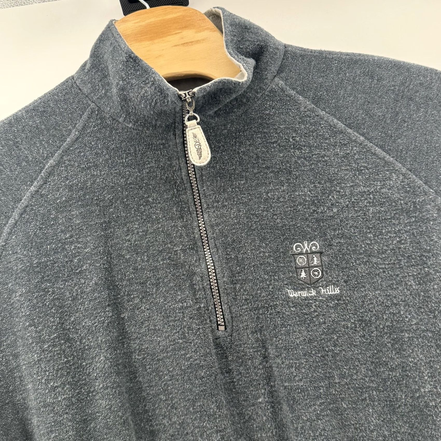 Vintage VTG Straight Down Sweatshirt XL Gray Fleece Pullover 1/2 Zip Mens USA Size US XL / EU 56 / 4 - 2 Thumbnail