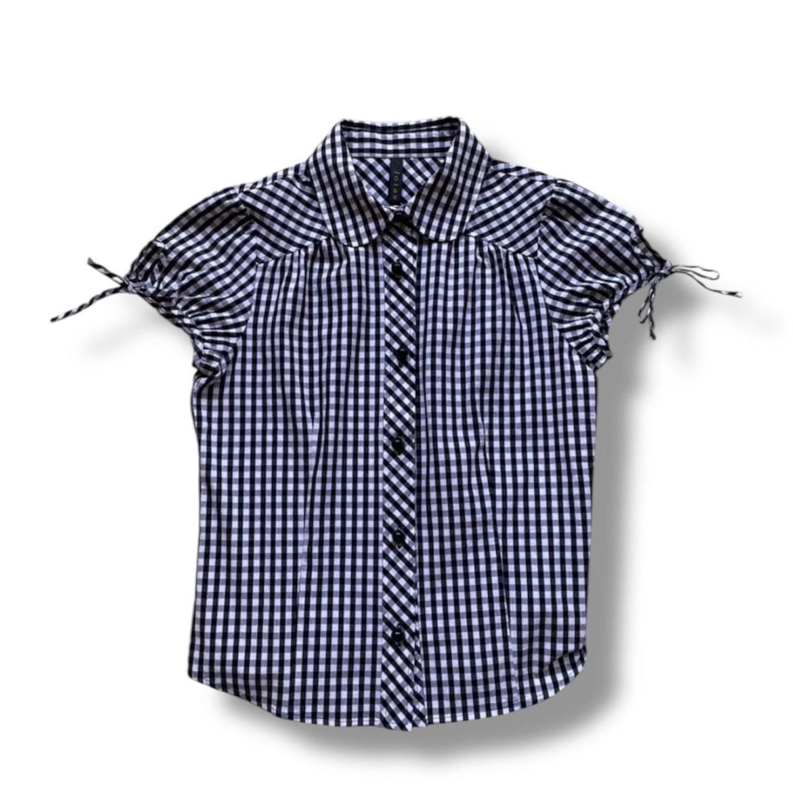 Other Preppy coquette ribbon puffy sleeve gingham check blouse top Size XS / US 0-2 / IT 36-38 - 1 Thumbnail