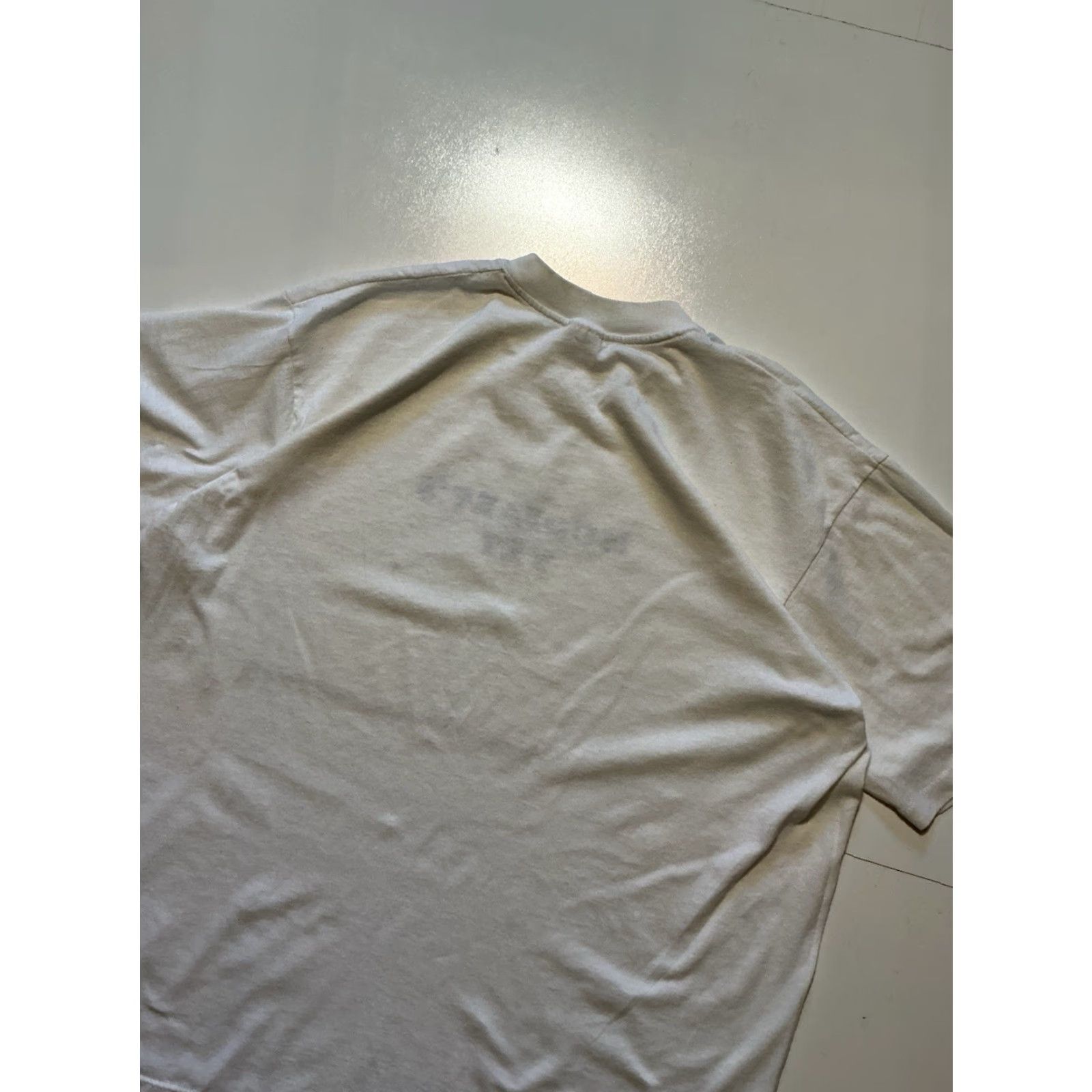 FELT VINTAGE Stedman Super 50 Mudfarts Vet Felt Letter 50/50 White T-Shirt XL Womens Mens Girls Boys Size US XL / EU 56 / 4 - 5 Thumbnail