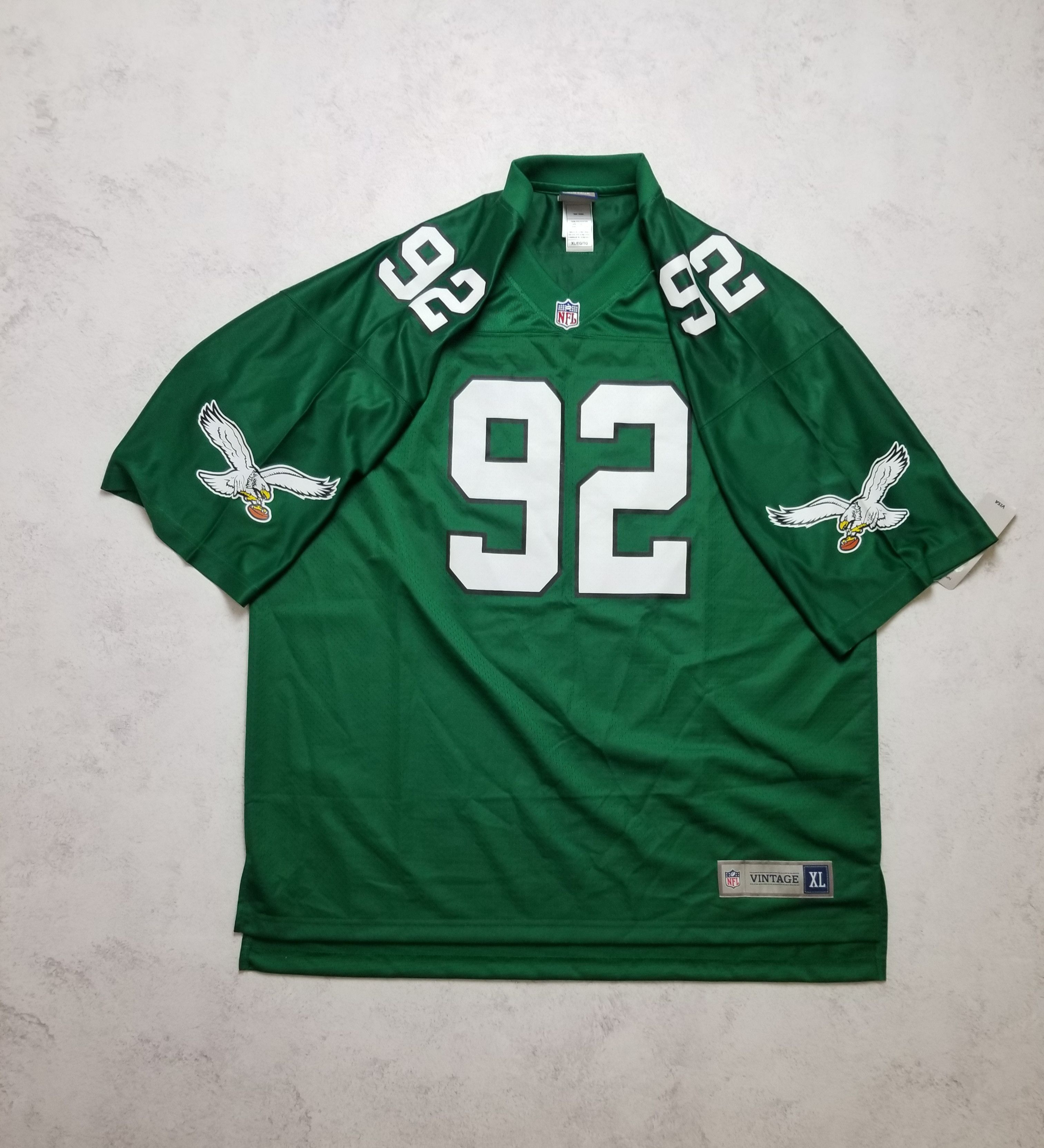 Pro Line Pro Line Vintage NFL Philadelphia Eagles #92 White Jersey Size US XL / EU 56 / 4 - 3 Thumbnail
