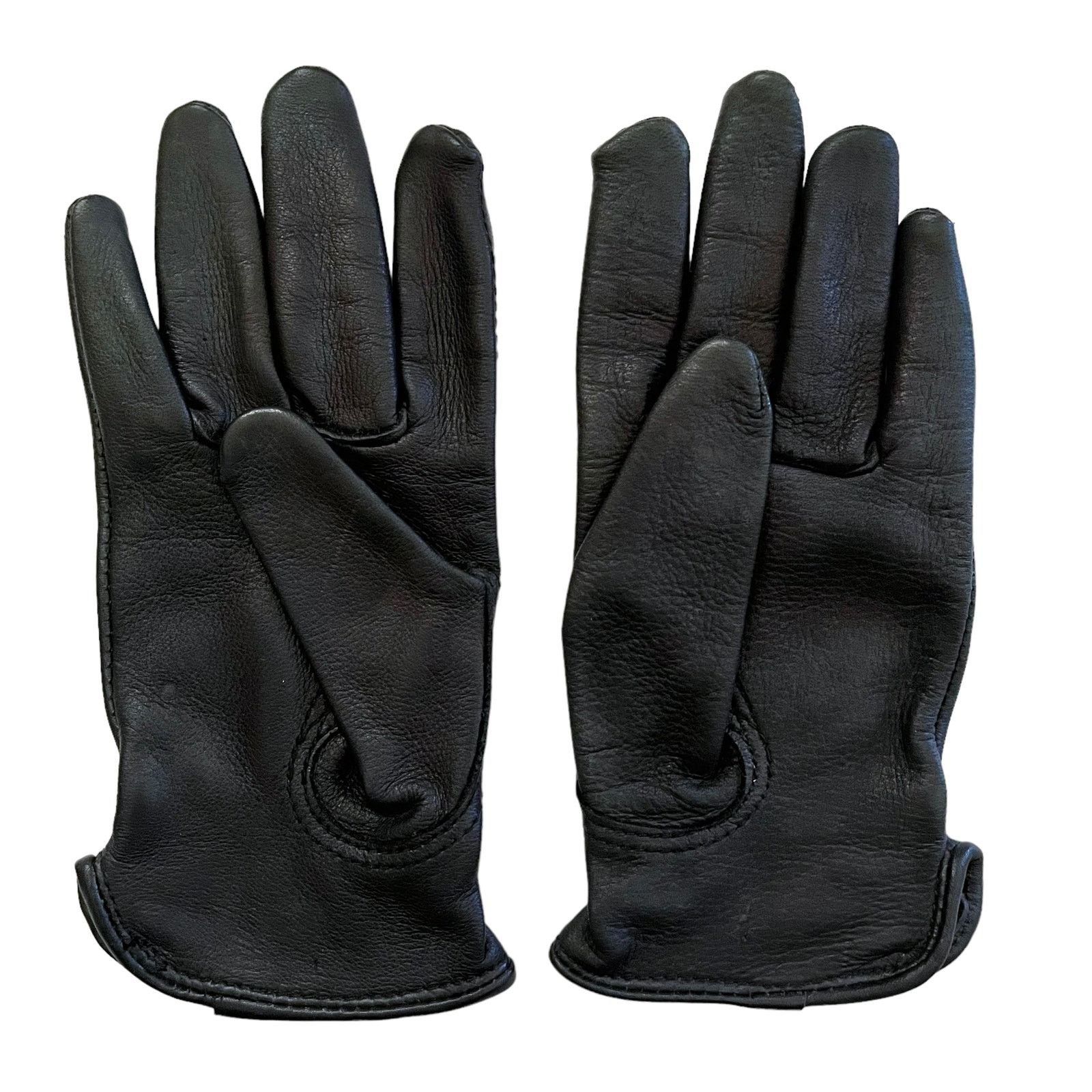Other Deerskin Leather Black Unlined Winter Gloves Size ONE SIZE - 4 Thumbnail