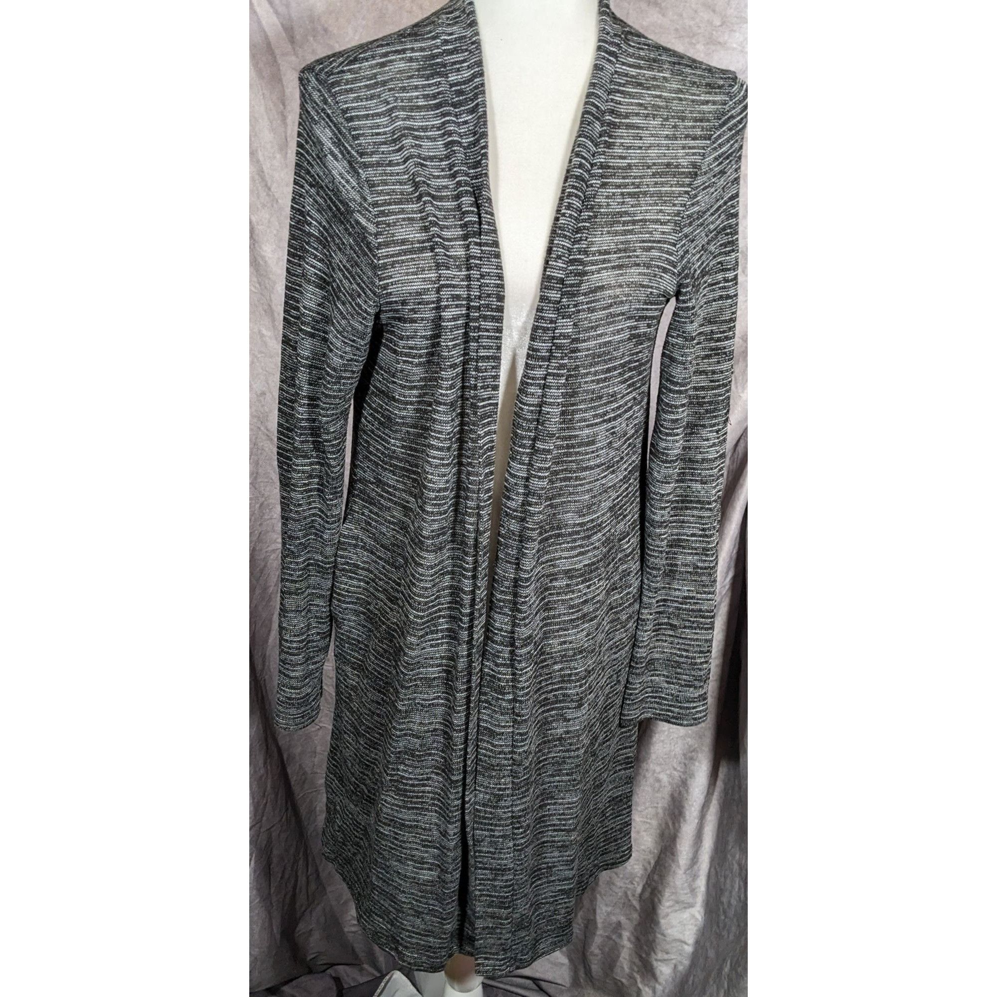 Other Jenny Boston Black And Grey Longline Cardigan Size M / US 6-8 / IT 42-44 - 5 Thumbnail