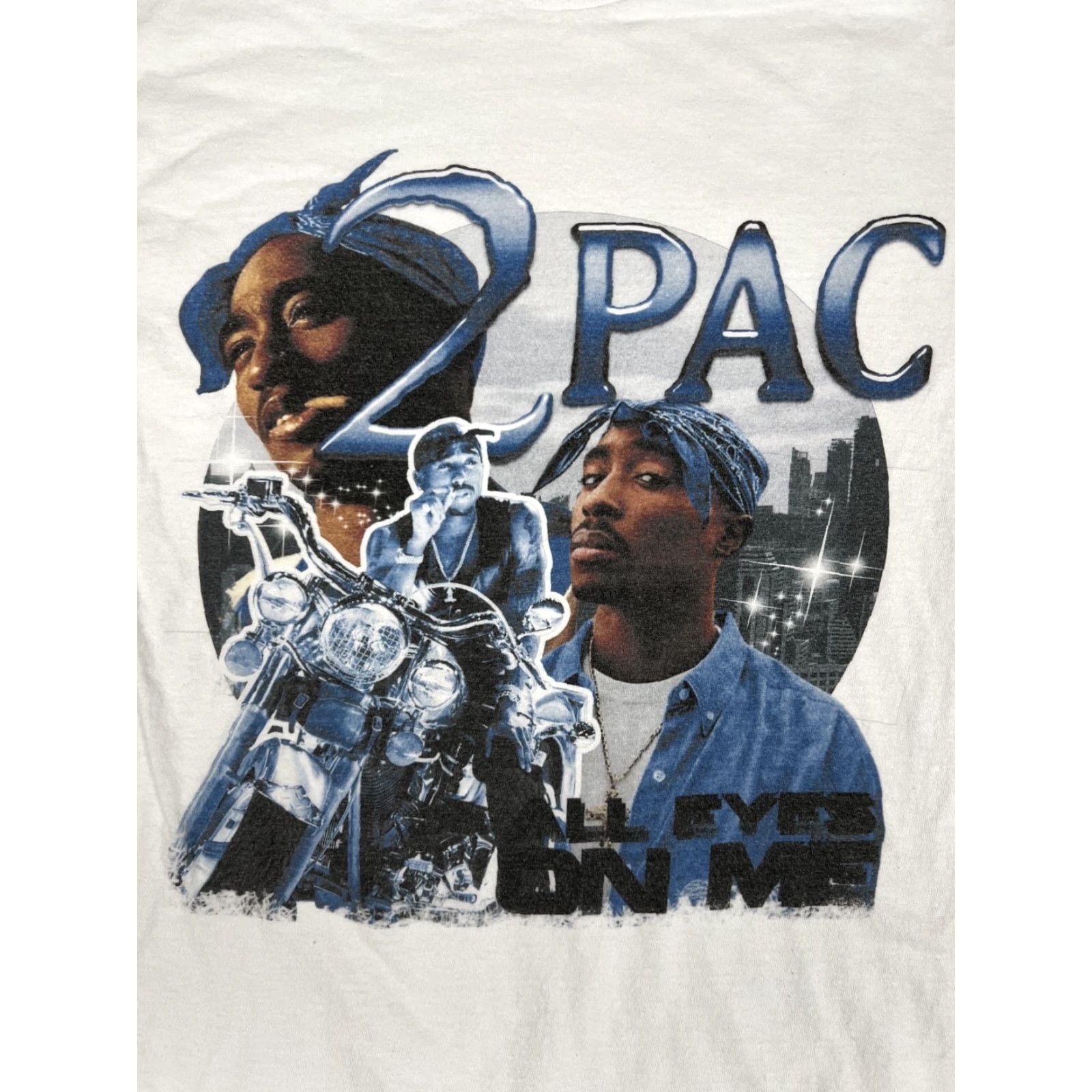 Vintage VINTAGE Tupac 2 Pac T-Shirt Short Sleeve Crew Neck White Cotton Mens S Hip Hop 90s Graphic Print Vintage Size US S / EU 44-46 / 1 - 2 Thumbnail