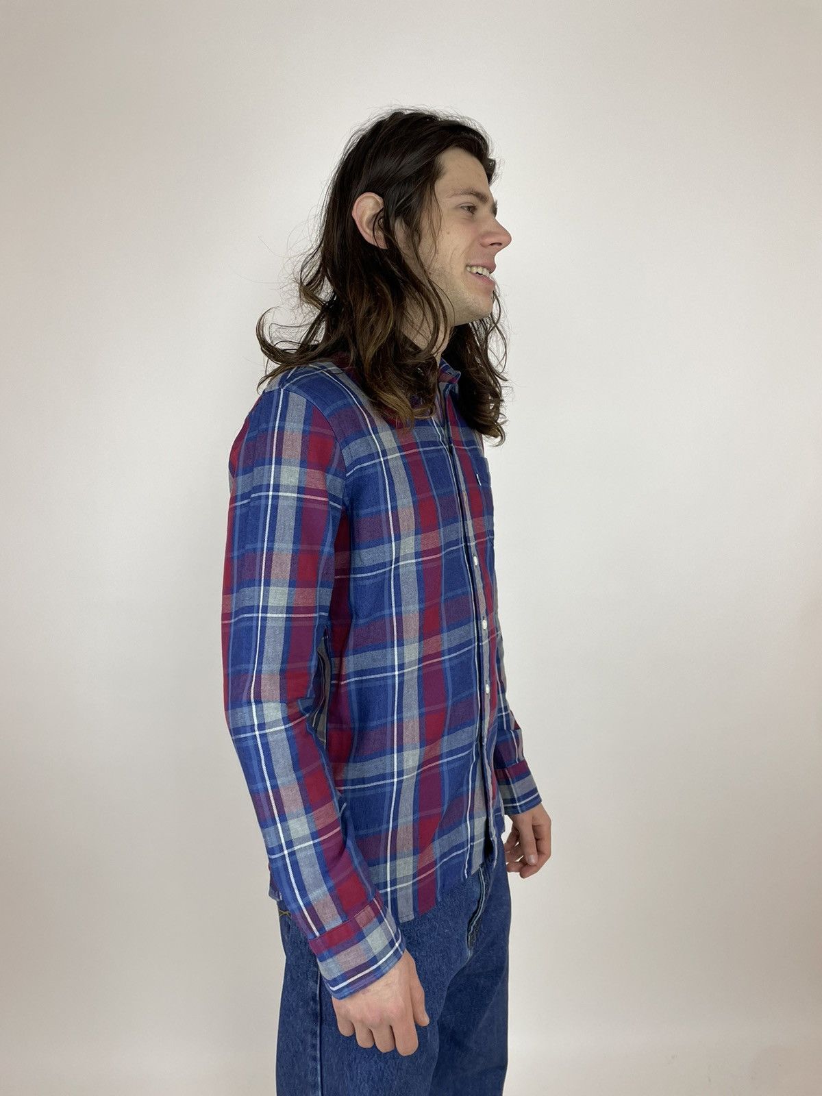 Levi's Levis checkered Shirt long sleeve slim fit Mens size S Size US S / EU 44-46 / 1 - 3 Thumbnail