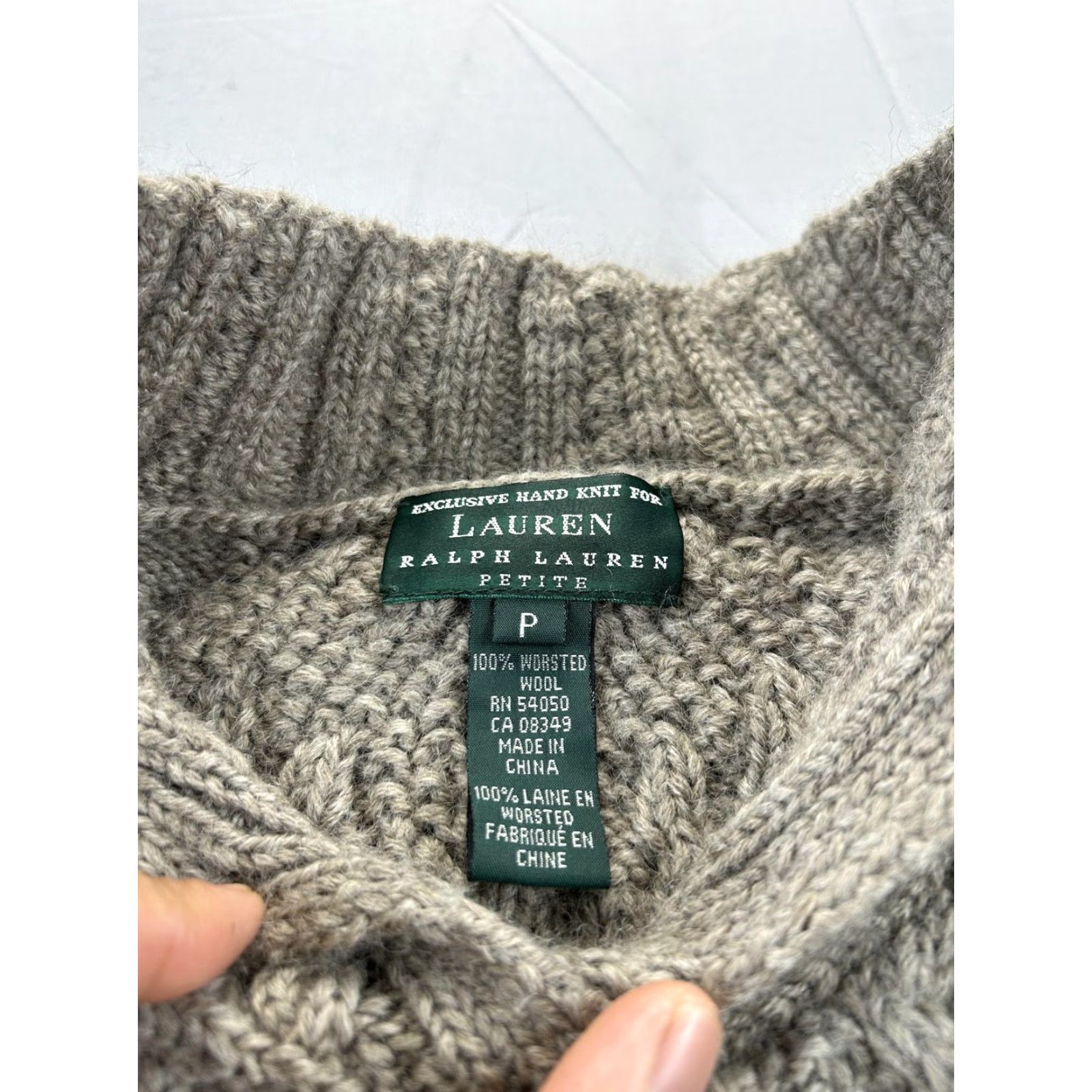 Ralph Lauren Lauren Ralph Lauren Sweater Womens P Medium Wool Cable Knit Henley Pullover Size M / US 6-8 / IT 42-44 - 2 Thumbnail