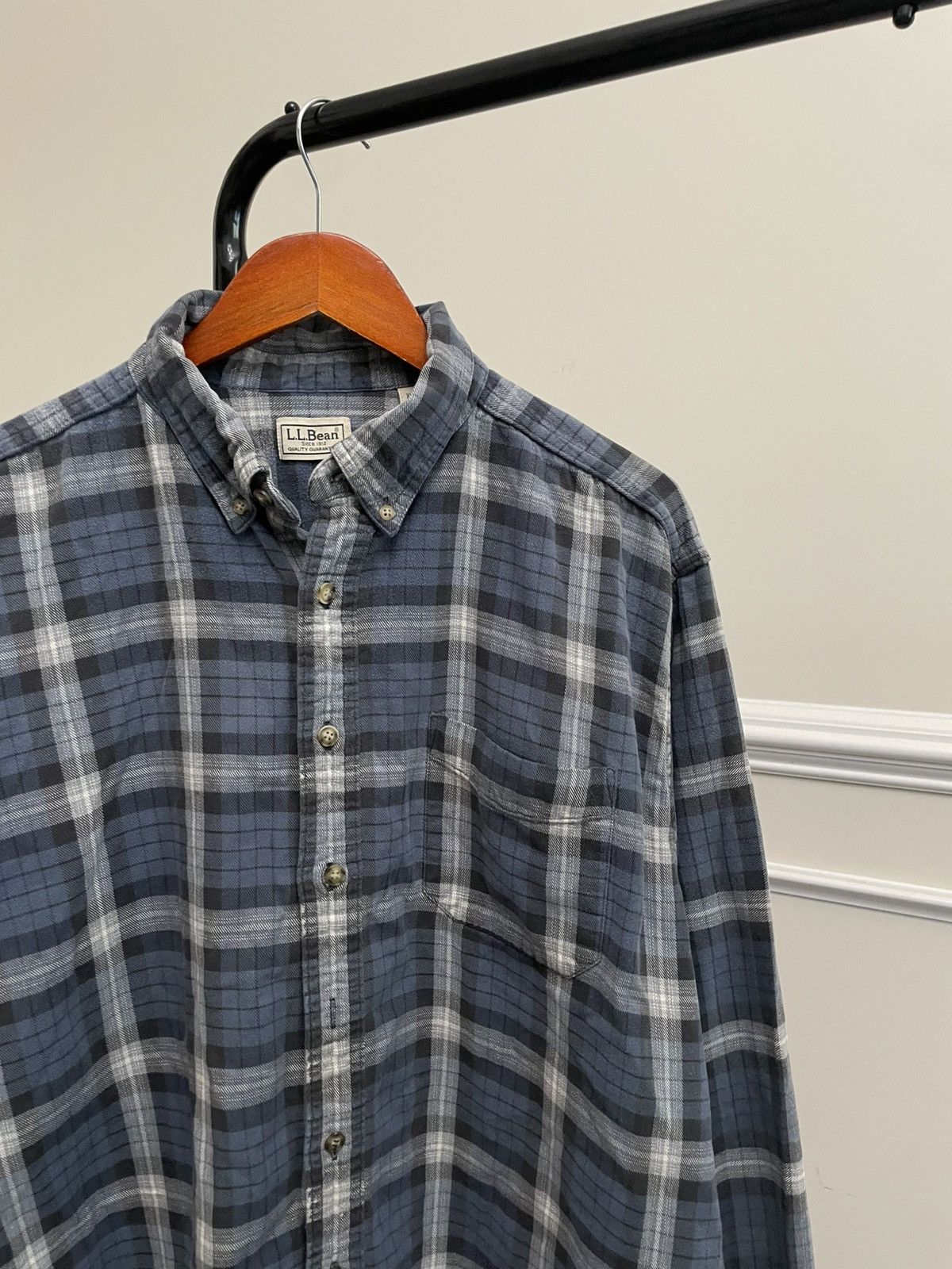Polo Ralph Lauren Vintage LL Bean Blue Plaid Button Up Shirt Our Legacy Size US XL / EU 56 / 4 - 1 Thumbnail
