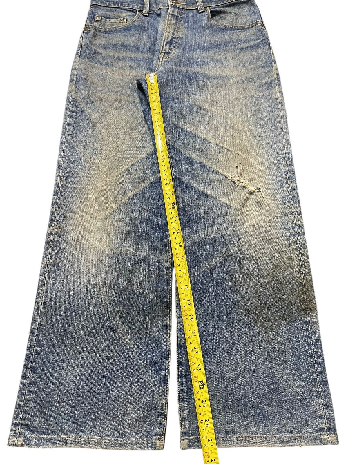 JNCO Vintage Japanese Brand Mud Faded Wash Style Baggy Jeans Size US 31 - 13 Thumbnail