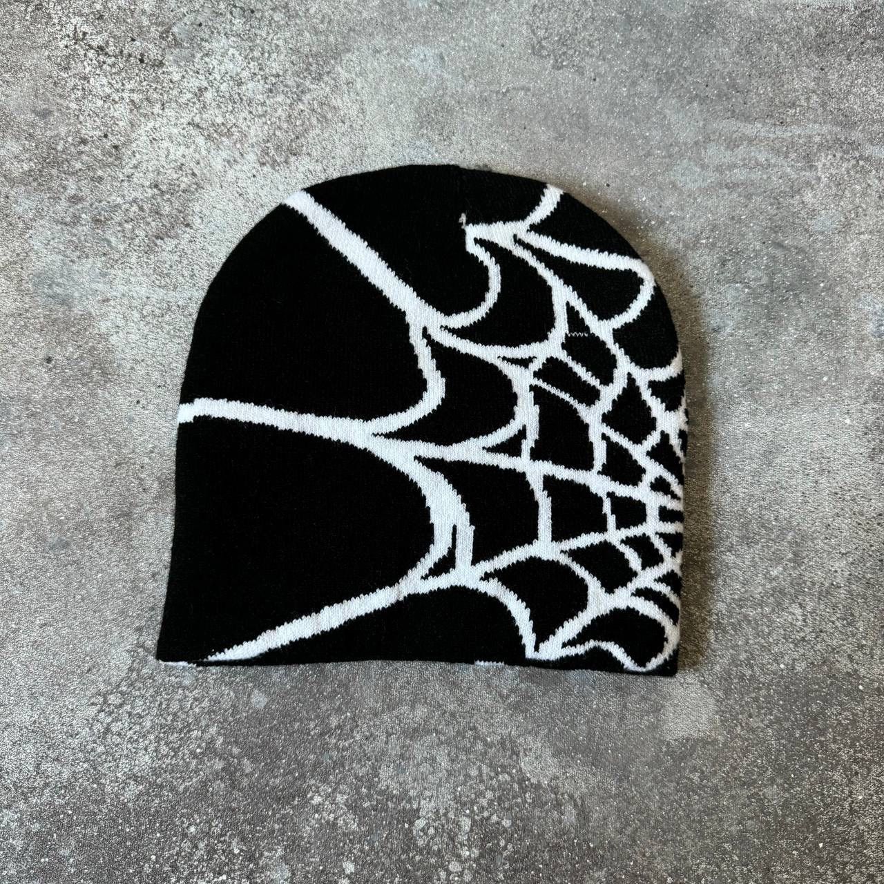 20471120 Y2K Spider Web Unisex Beanie Hat Size ONE SIZE - 4 Thumbnail