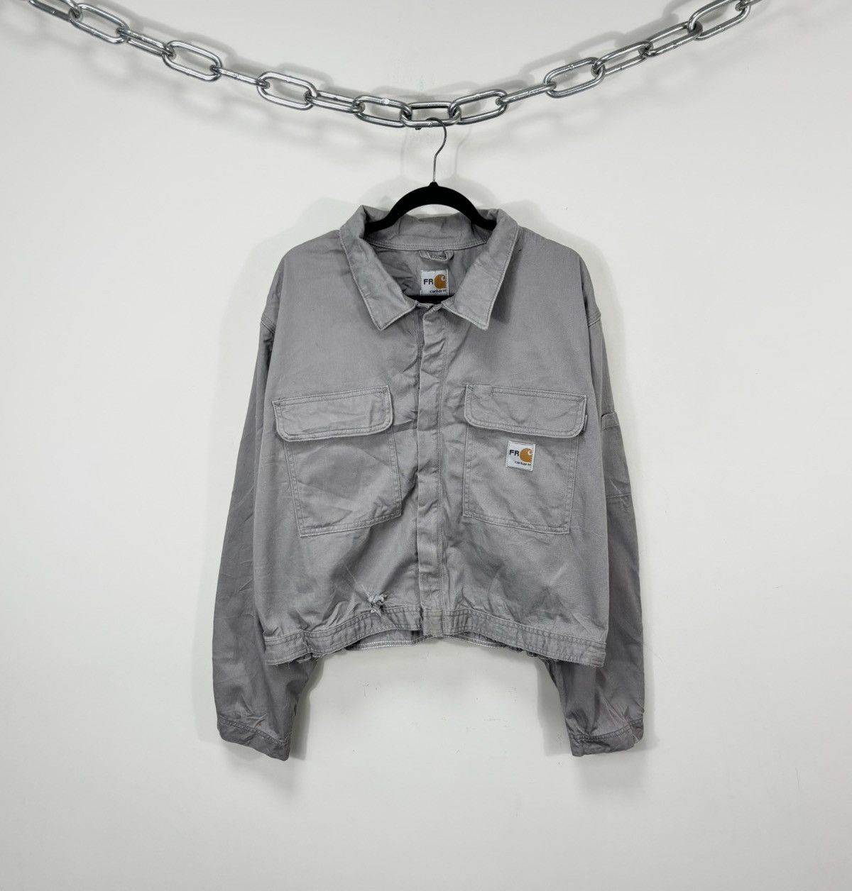 Carhartt Vintage Carhartt FR Gray USA Workwear Boxy Cropped Jacket Size US XL / EU 56 / 4 - 1 Thumbnail