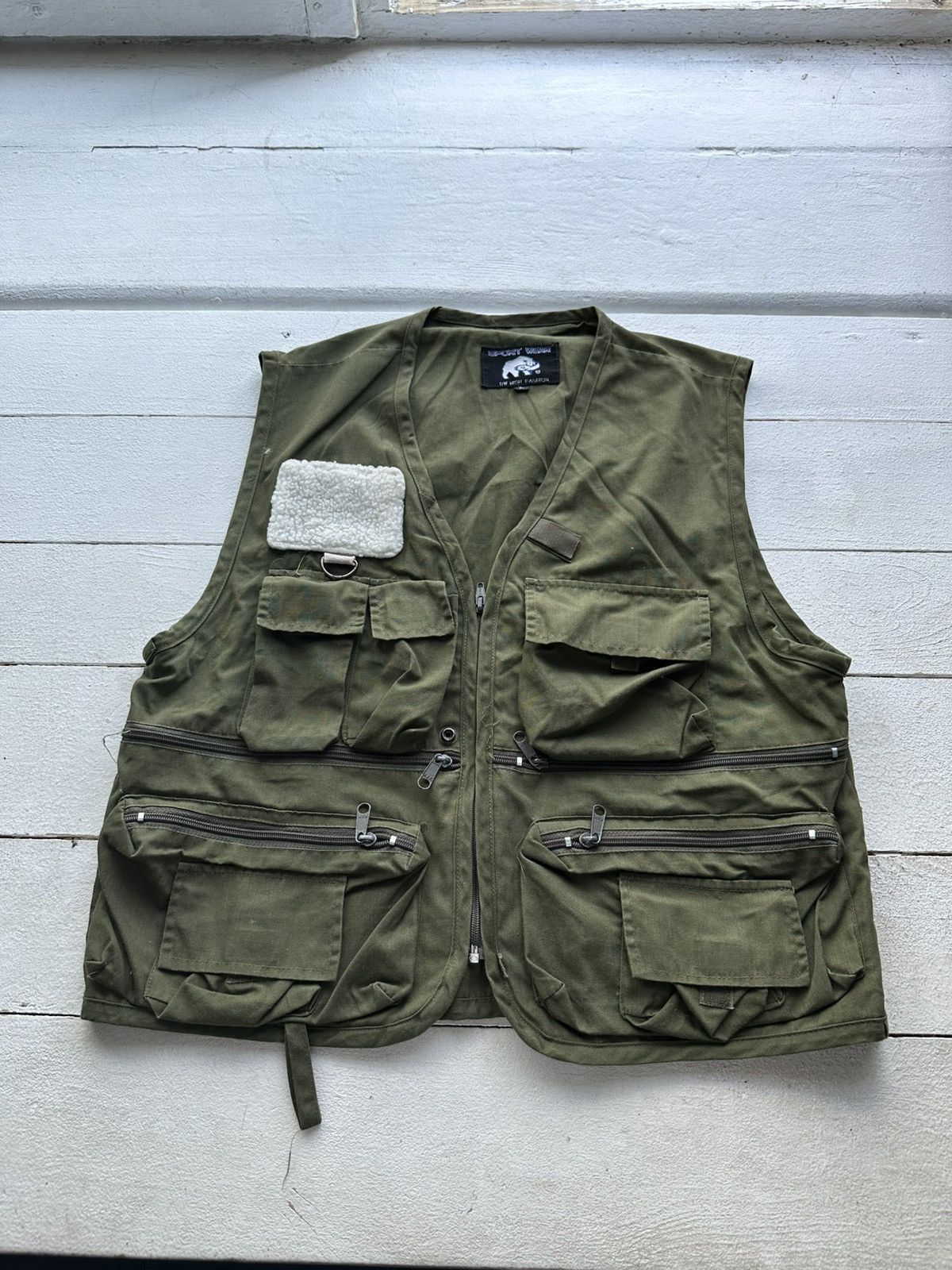 Other 🚨RARE Multi Pocket Zipped Vest Y2K OUTDOOR ARHIVE BEIGE Size US L / EU 52-54 / 3 - 1 Thumbnail