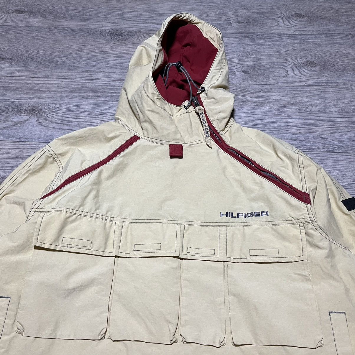 Tommy Hilfiger 2000's Tommy Hilfiger Asymmetric Cargo Multi Pocket Jacket Size US M / EU 48-50 / 2 - 2 Thumbnail