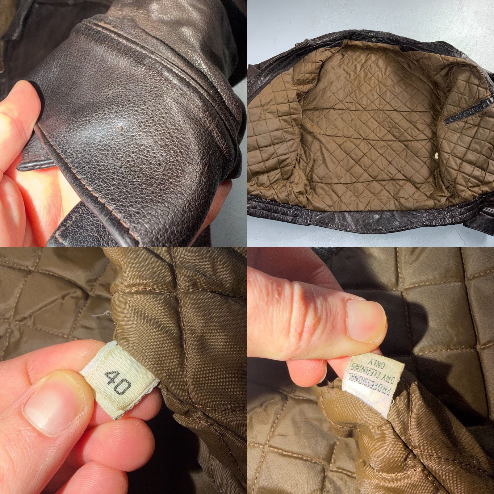 Vintage VINTAGE Flight Jacket Leather Army Men's M Brown 1960s 70s A-2 Flight Jacket Military Style USA Leather Brown Clothing Men Size M US Vintage Size US M / EU 48-50 / 2 - 8 Thumbnail