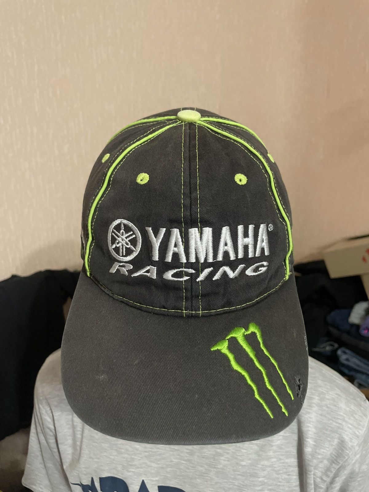 Vintage × Yamaha Vintage Yamaha Monster Energy Racing Distressed Cap Size ONE SIZE - 2 Thumbnail