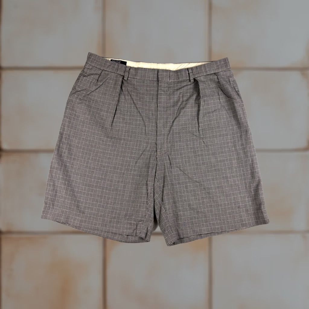 Polo Ralph Lauren VINTAGE Polo Ralph Lauren Shorts Black Glen Plaid Cotton 9” Inseam 40 Regular Men Size US L / EU 52-54 / 3 - 1 Thumbnail
