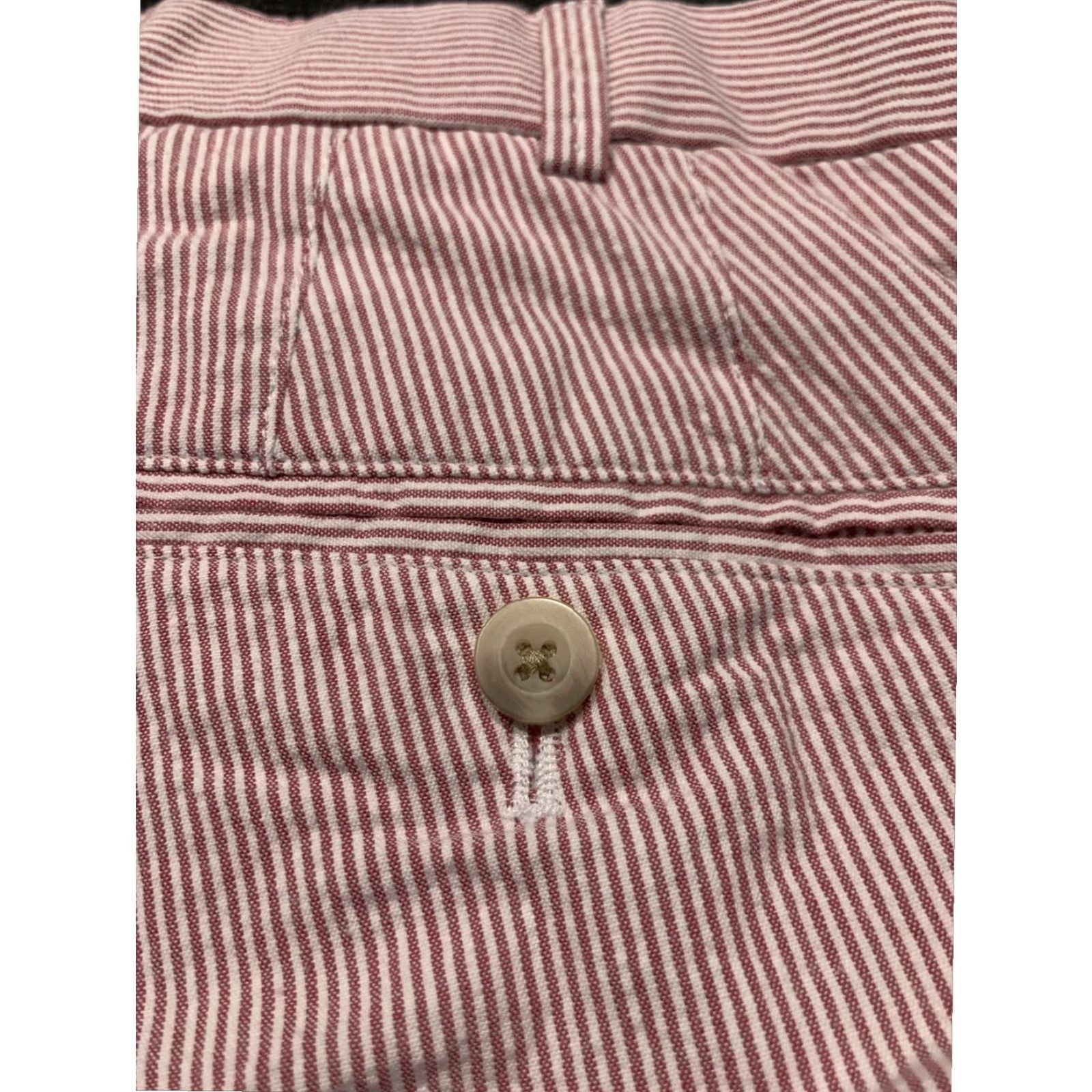 Peter Millar Peter Millar Striped Chino Shorts Mens 34 Nantucket Red White Cotton Flat Front Size US 34 / EU 50 - 3 Thumbnail