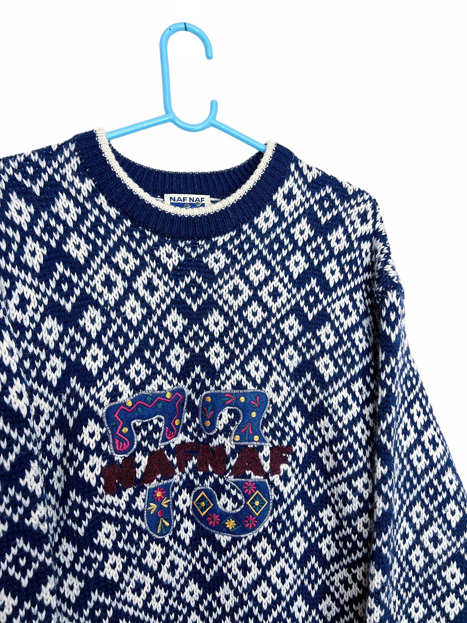 Designer × Vintage Vintage Naf Naf Knit Sweater #73 Logo Size US M / EU 48-50 / 2 - 7 Thumbnail