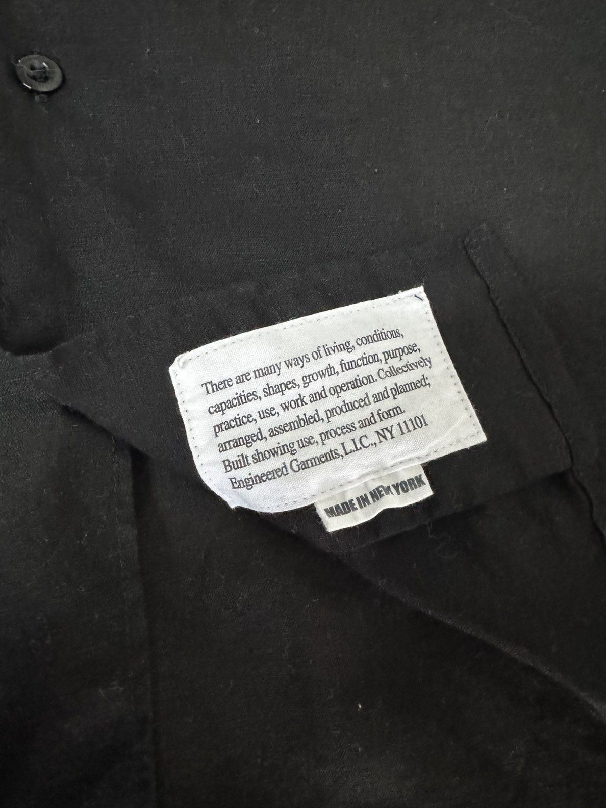 Engineered Garments Engineered Garments S/S Camp Shirt Black Linen Cotton Size S Size US S / EU 44-46 / 1 - 6 Thumbnail
