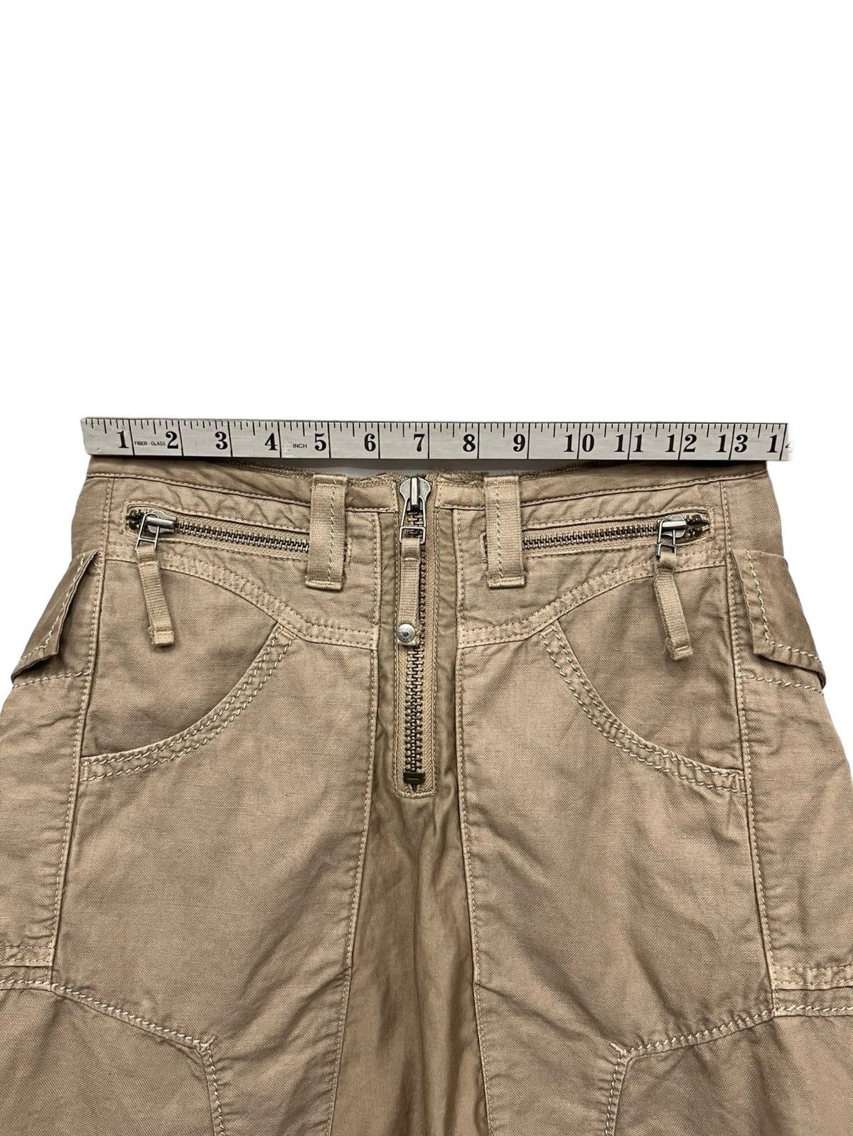 Marithe + Francois Girbaud 90’s M.F GIBRAUD Brown Designer Multipocket Cargo Mini Skirt Size 27" / US 4 / IT 40 - 11 Thumbnail