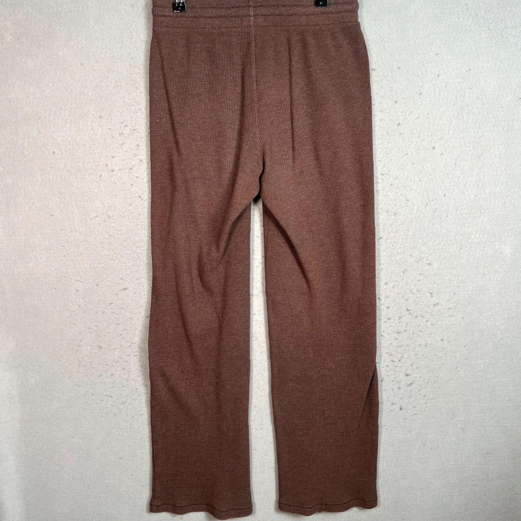 TNA Tna Womens Brown Ribbed Knit Lounge Pants XS Wide Leg Shirt? Size 26" / US 2 / IT 38 - 2 Thumbnail