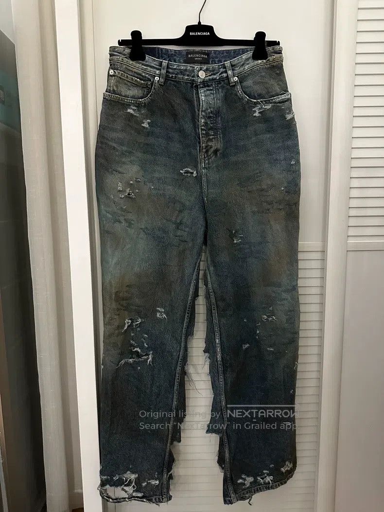 Balenciaga Balenciaga size S Indigo Dyed Denim Pants Size US 27 - 2 Thumbnail