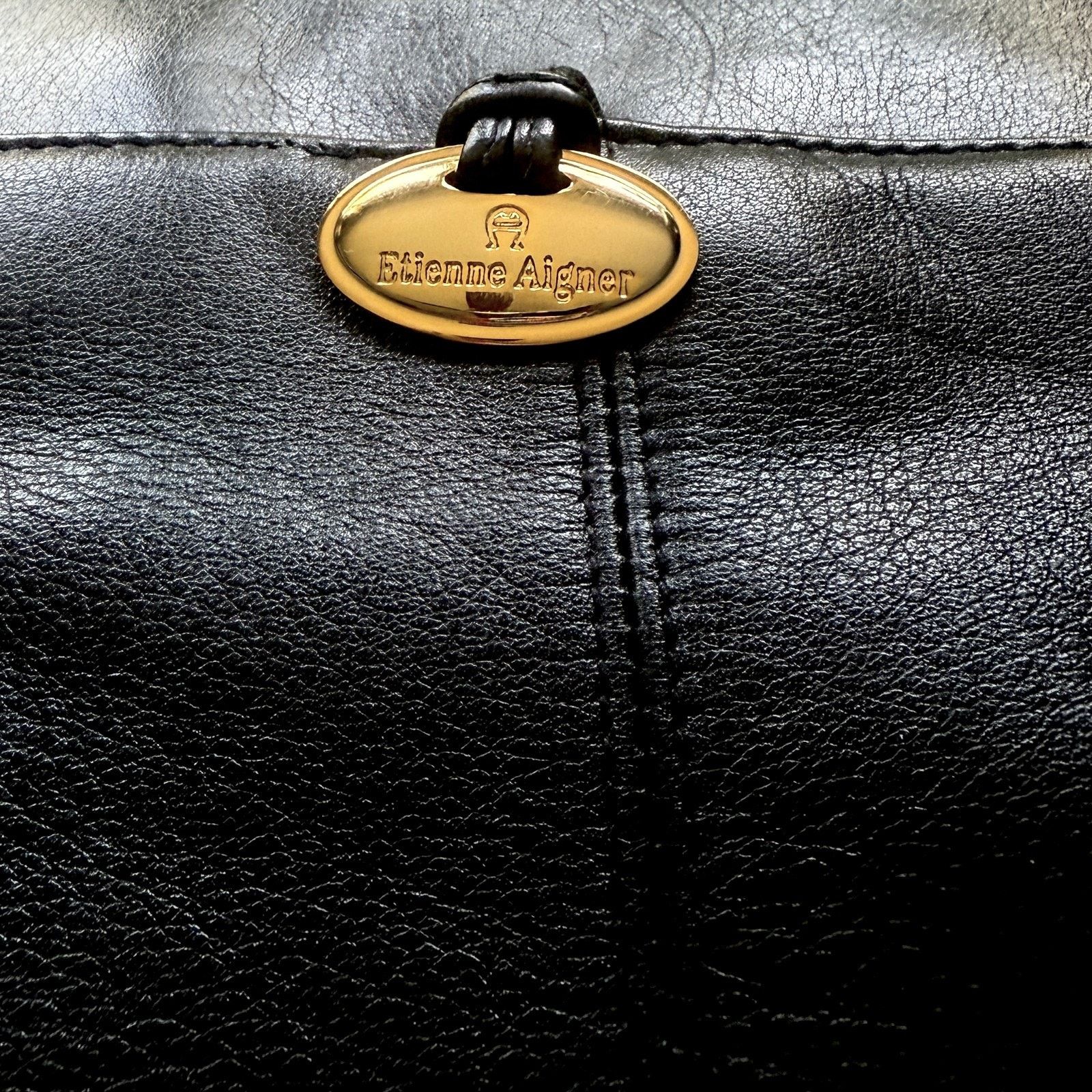Etienne Aigner Etienne Aigner Black Leather Bag Size ONE SIZE - 9 Thumbnail