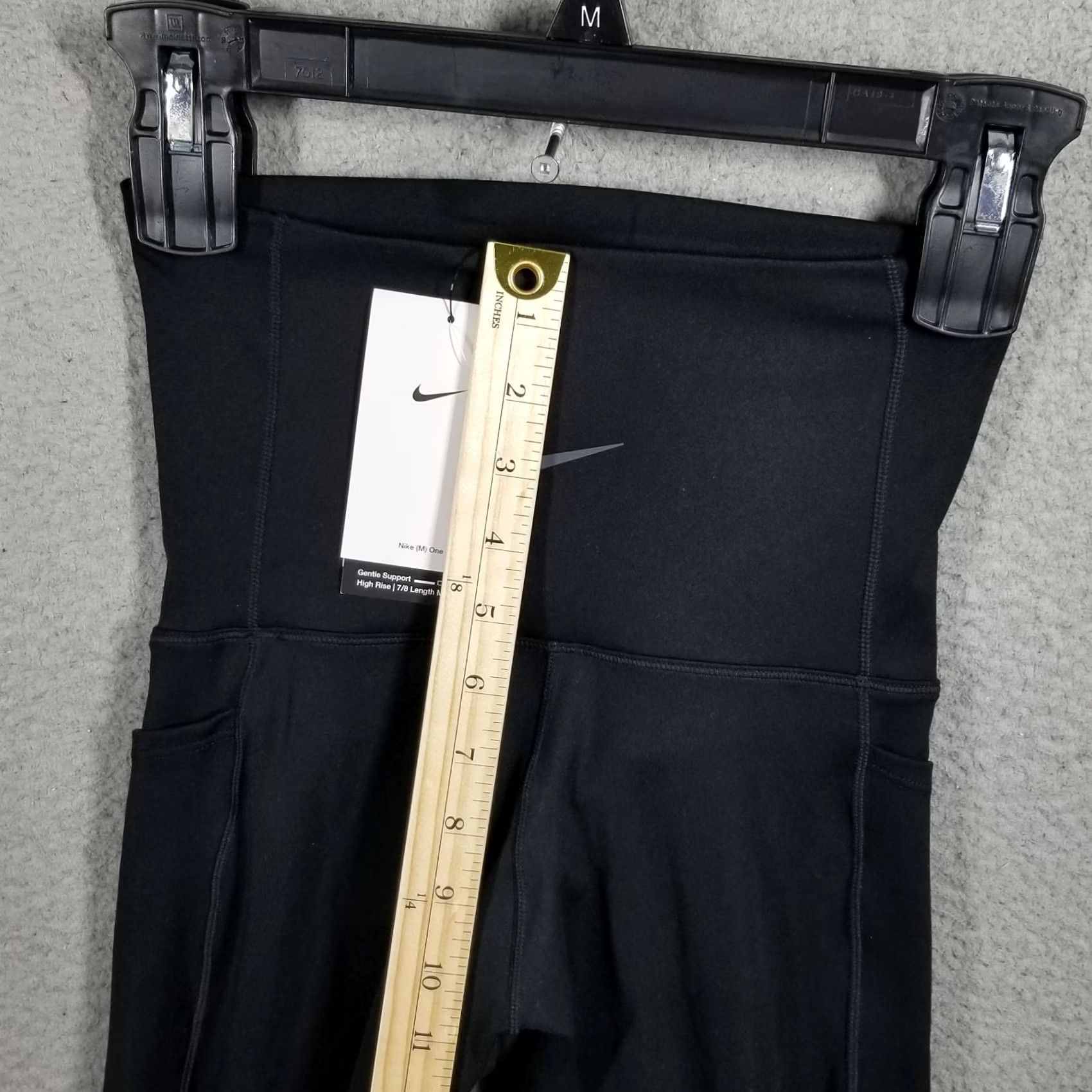 Nike Nike Leggings Women XS High-Waisted 7/8 with Pockets Black Size 26" / US 2 / IT 38 - 6 Thumbnail