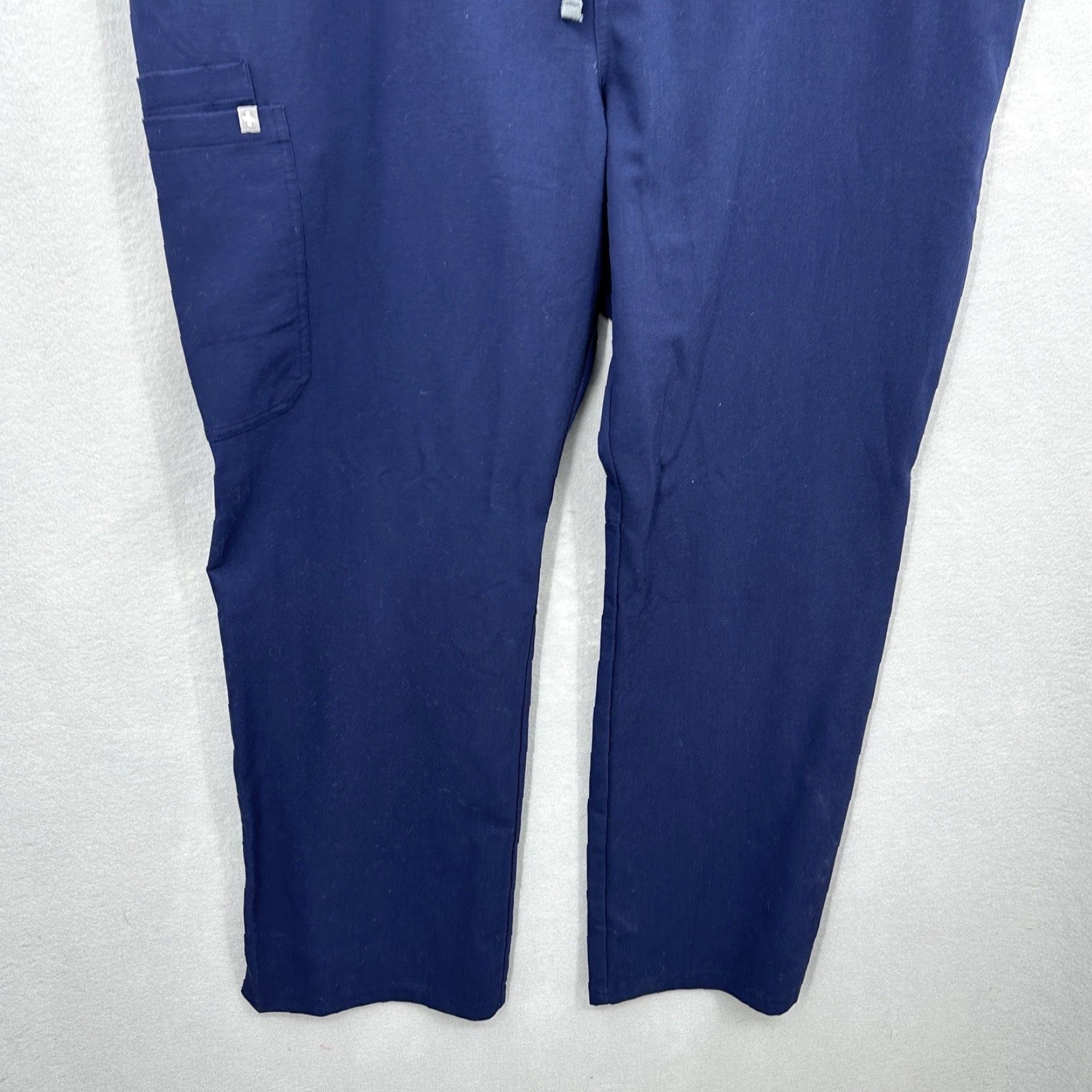 Vintage FIGS Kade Pants Womens 2XL Blue Cargo Elastic Waist Nurse Scrubs Size 40" / US 18 - 5 Thumbnail