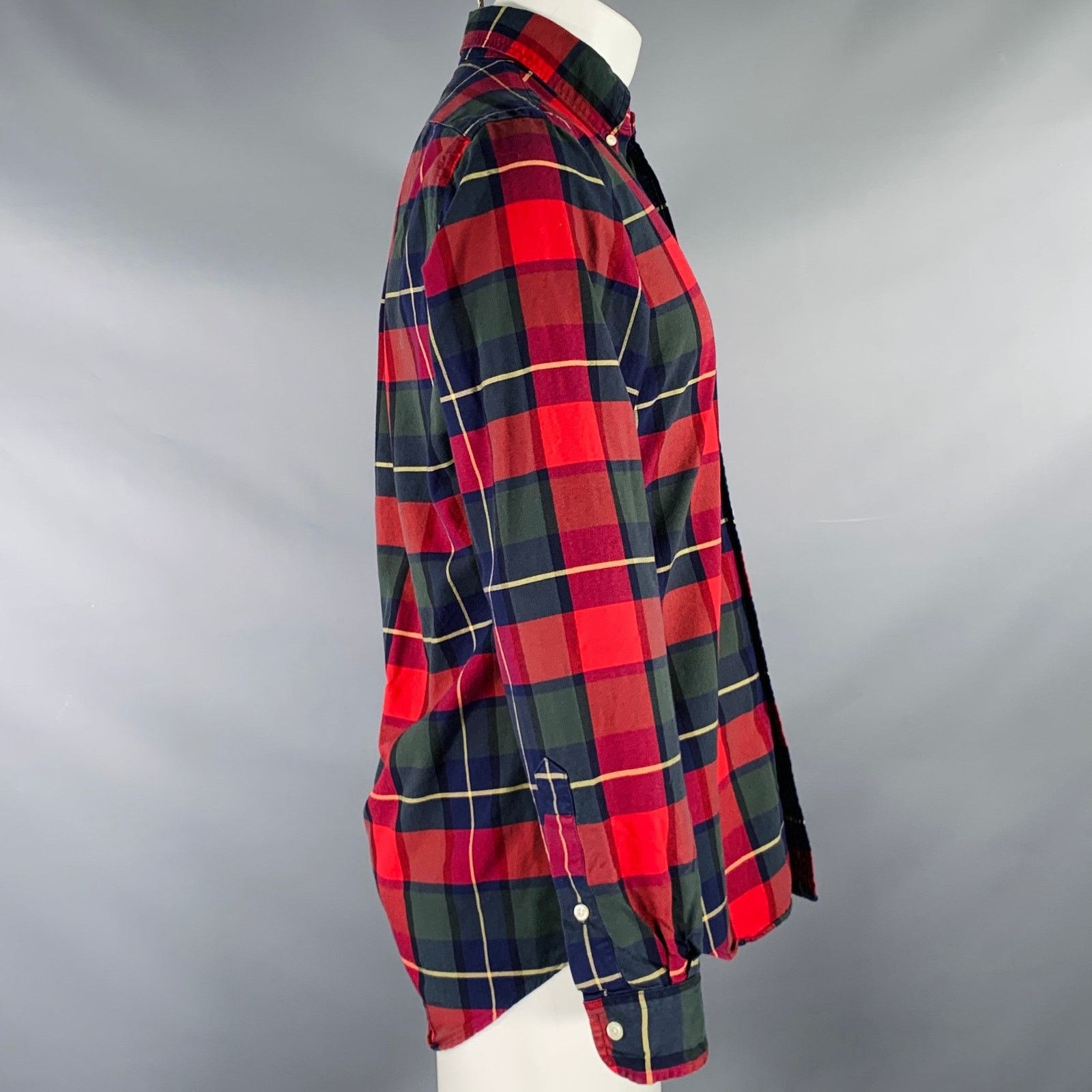 Ralph Lauren Red Blue Green Plaid Woven Button Down Long Sleeve Shirt Size US S / EU 44-46 / 1 - 3 Thumbnail